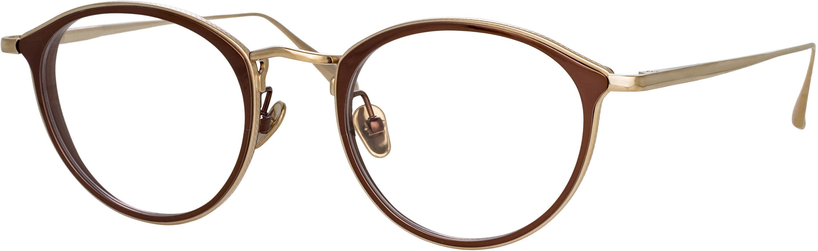 Color_LFL1224C2OPT - Luis Oval Optical Frame in White Gold and Black