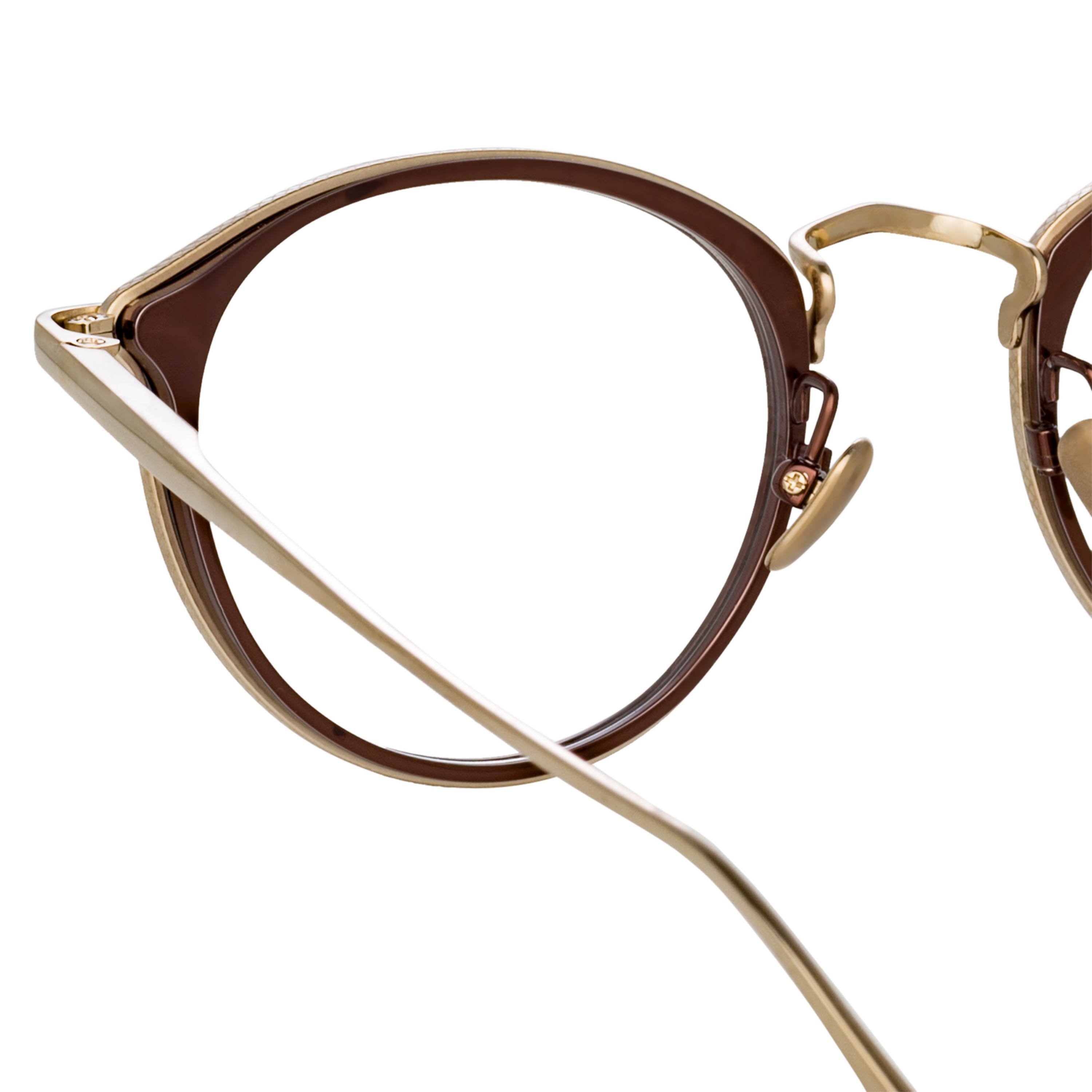 Color_LFL1224C2OPT - Luis Oval Optical Frame in White Gold and Black