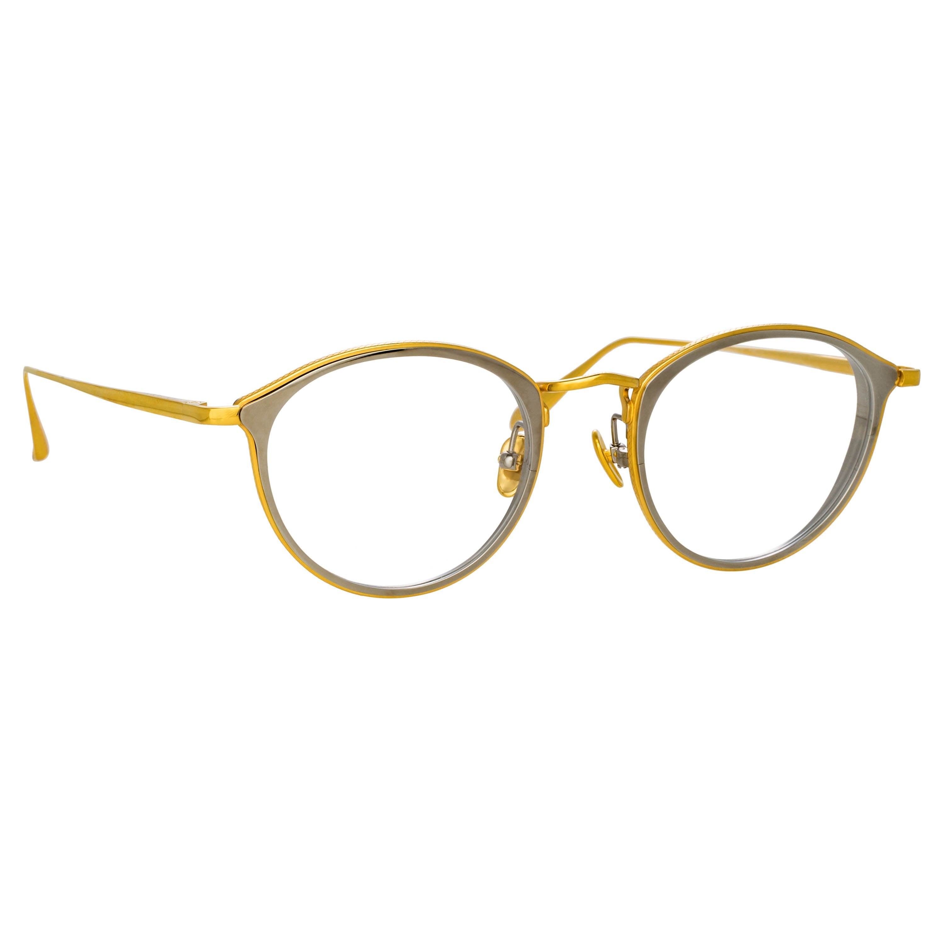 Color_LFL1224C4OPT - Luis Oval Optical Frame in Yellow Gold and White Gold (Men's)