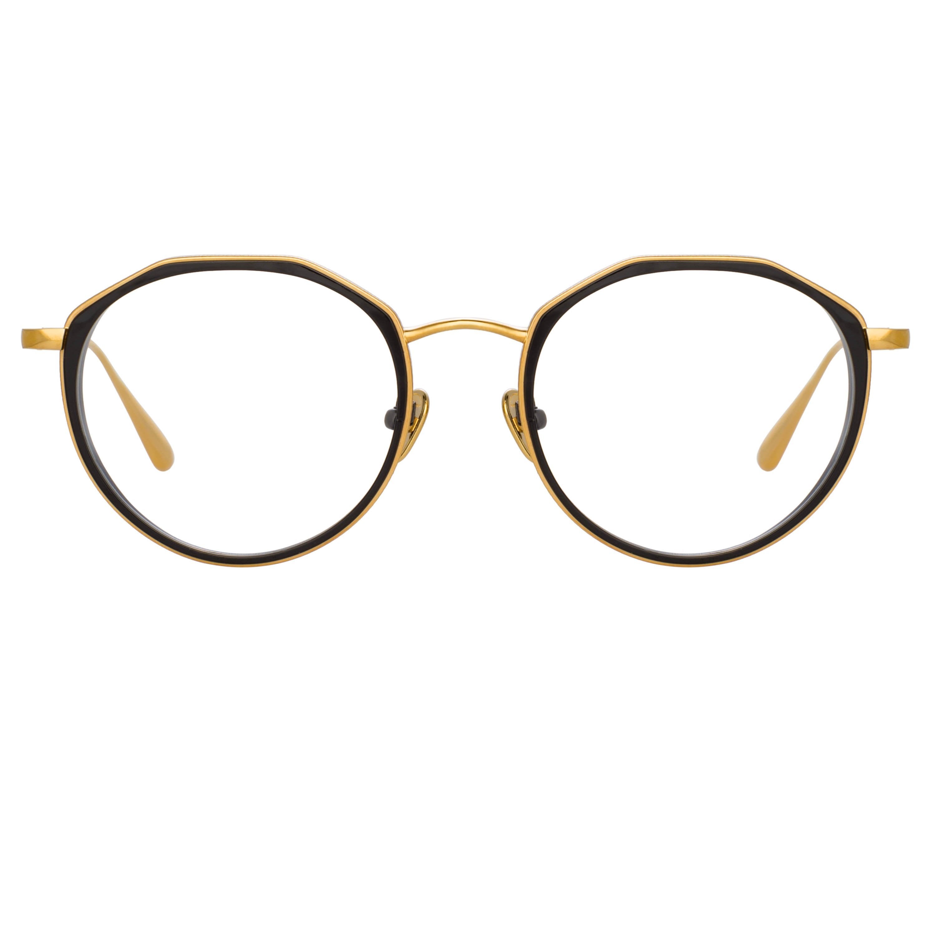 Color_LFL1225C1OPT - Cesar Angular Optical Frame in Yellow Gold and Black