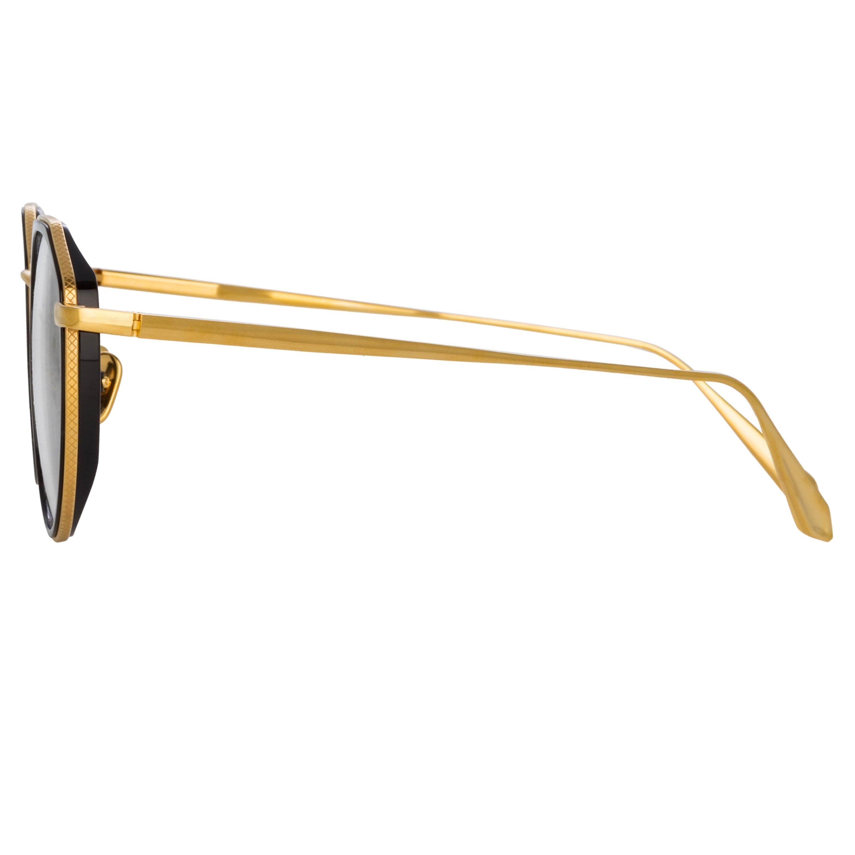 Color_LFL1225C1OPT - Cesar Angular Optical Frame in Yellow Gold and Black