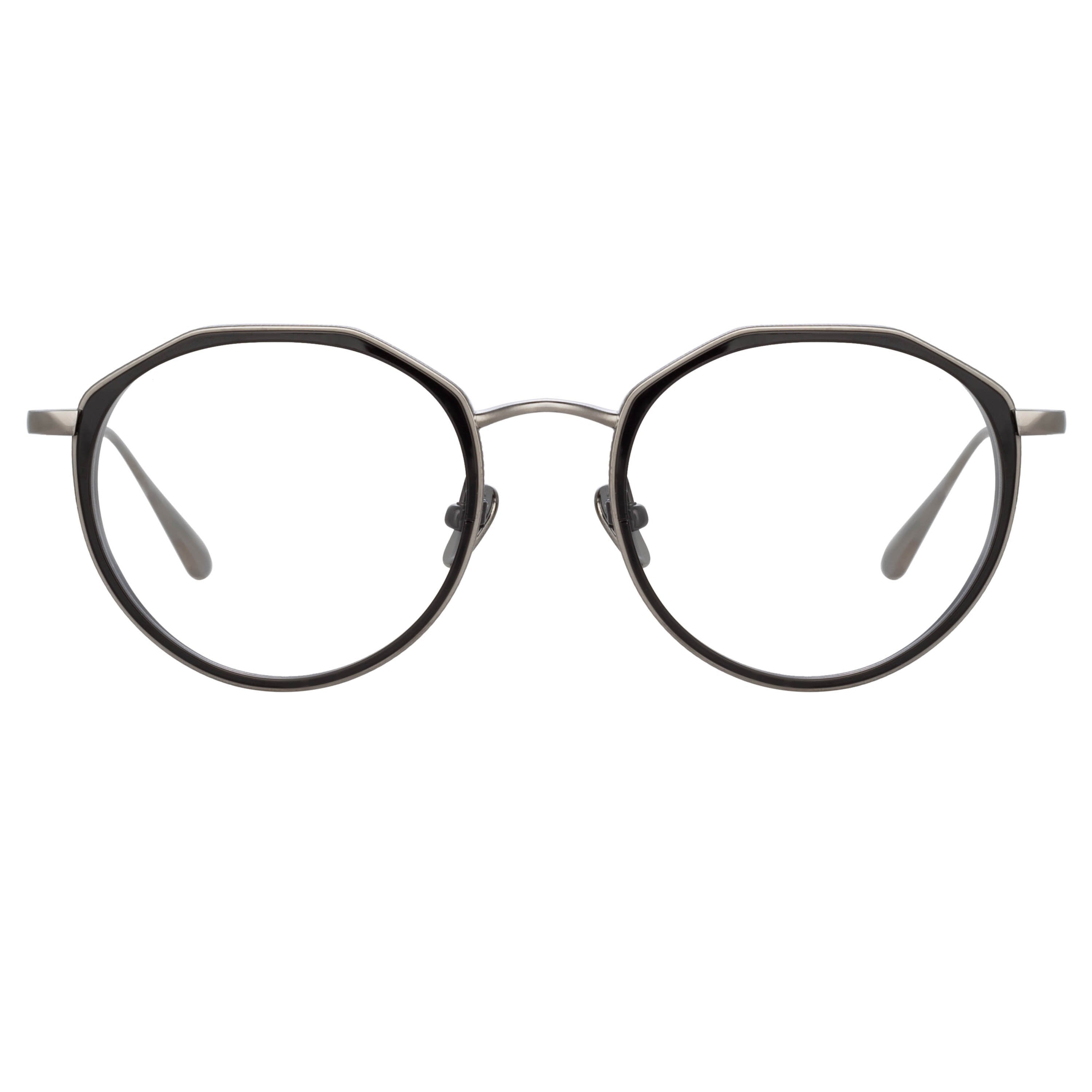 Color_LFL1225C2OPT - Cesar Angular Optical Frame in White Gold and Black