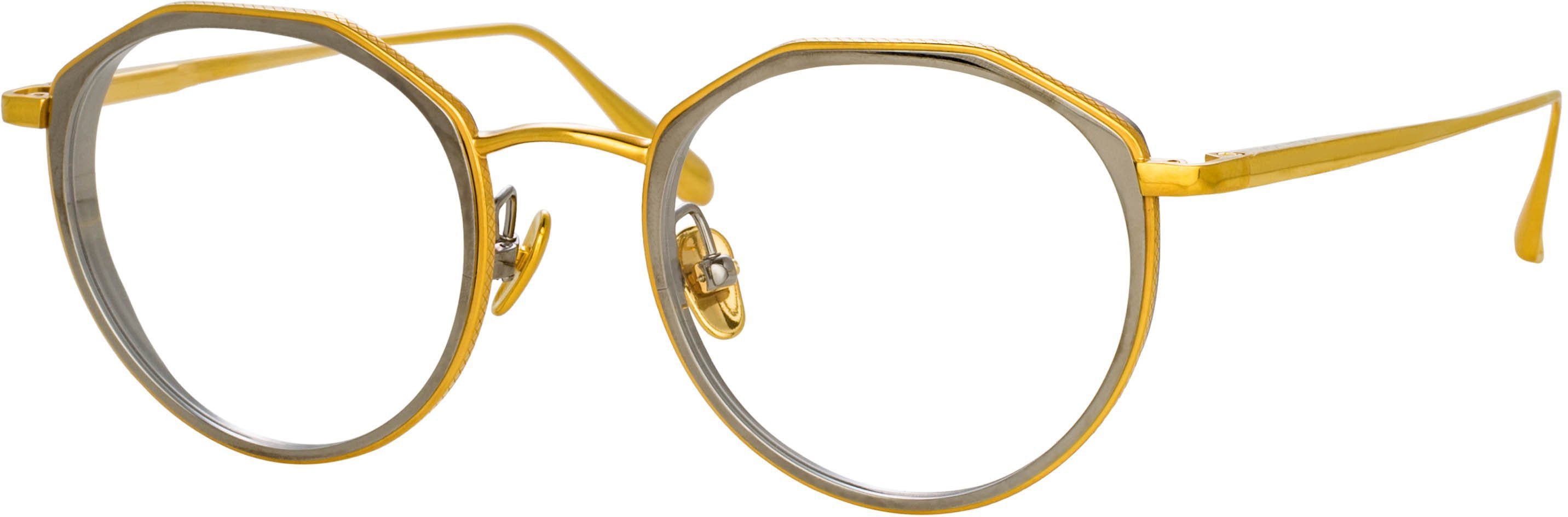 Color_LFL1225C4OPT - Cesar Angular Optical Frame in Yellow Gold and White Gold