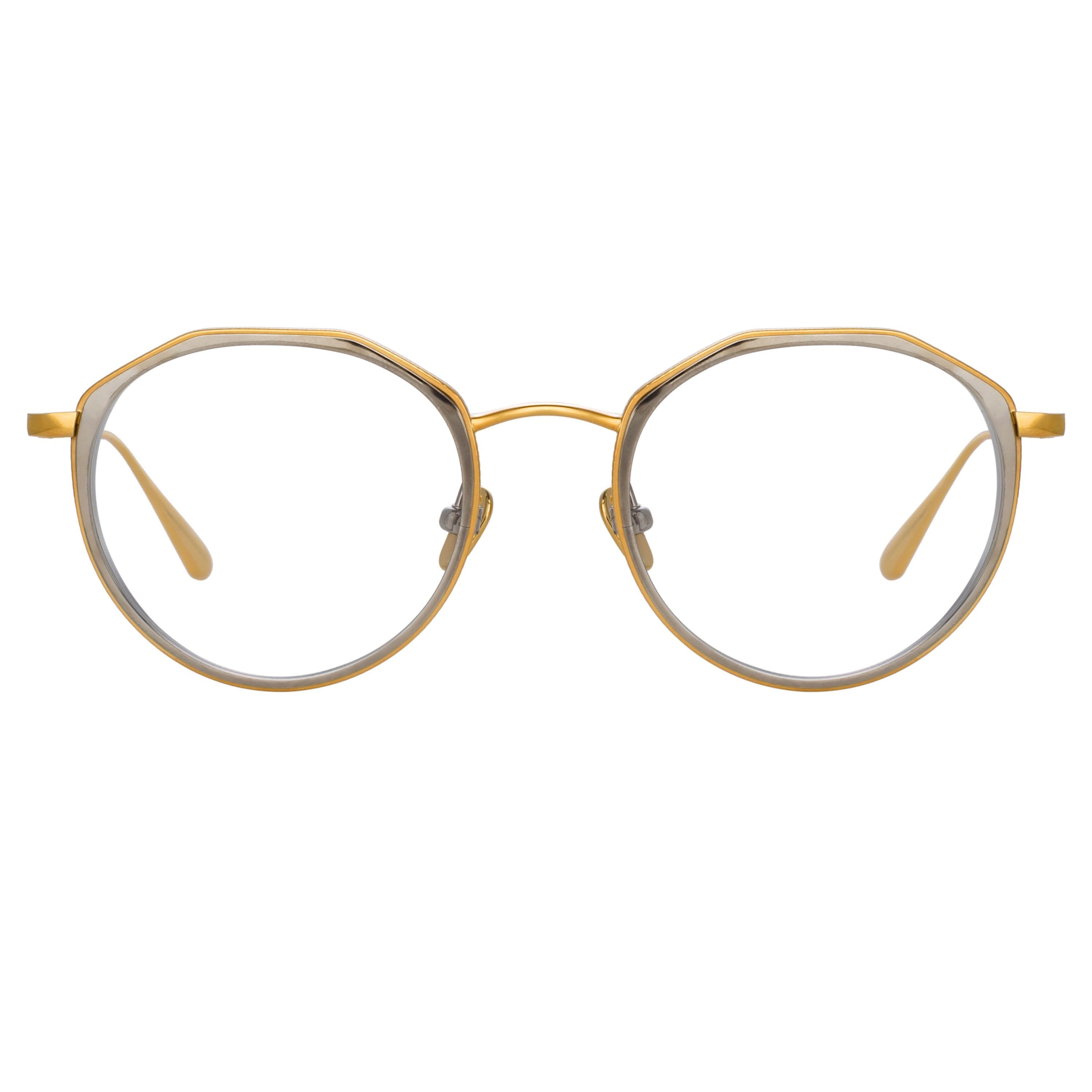 Color_LFL1225C4OPT - Cesar Angular Optical Frame in Yellow Gold and White Gold