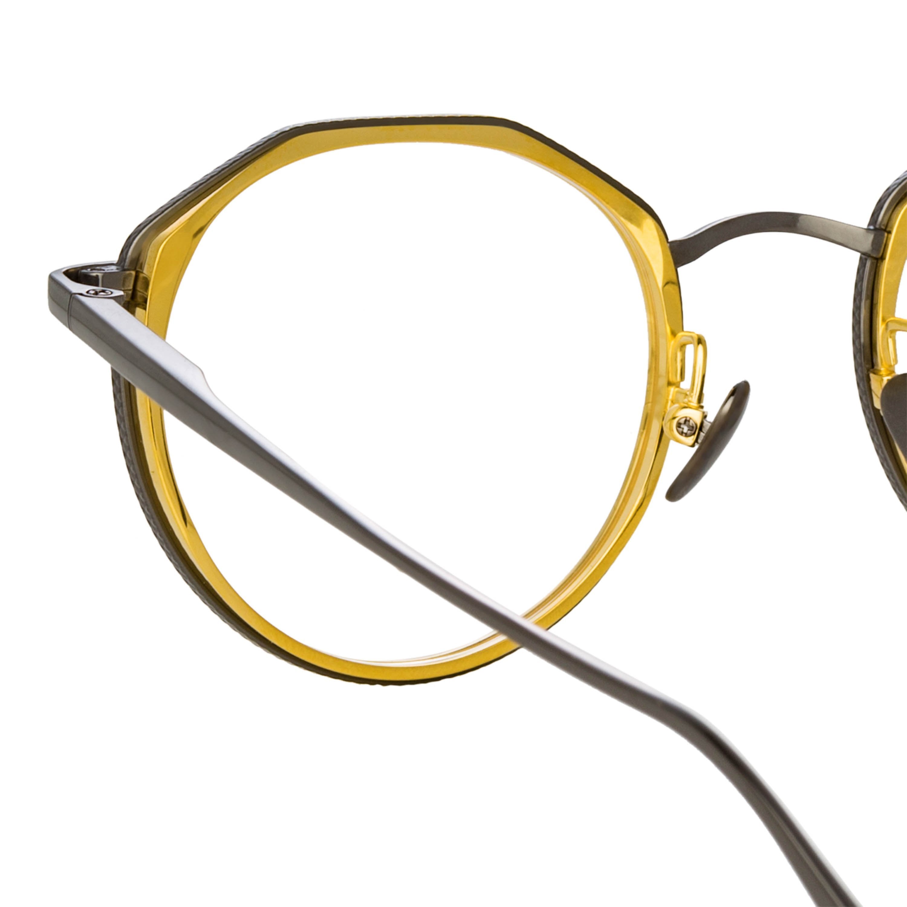 Color_LFL1225C5OPT - Cesar Angular Optical Frame in Nickel and Yellow Gold