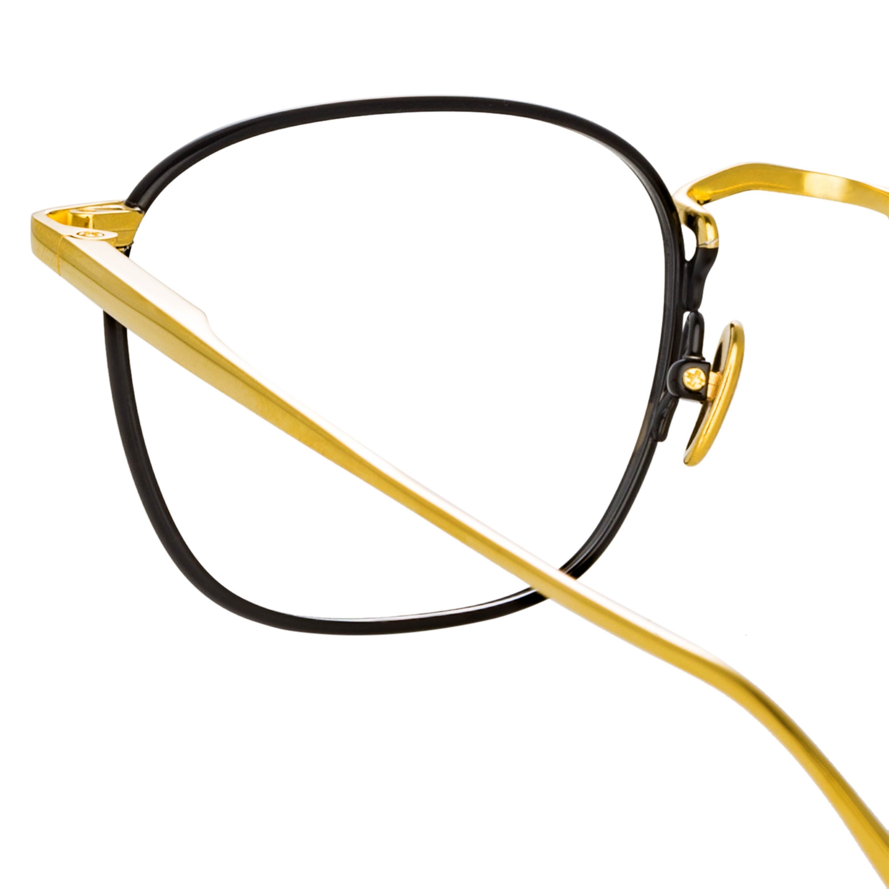 Color_LFL1228C1OPT - Hendrik Oval Optical Frame in Yellow Gold and Black