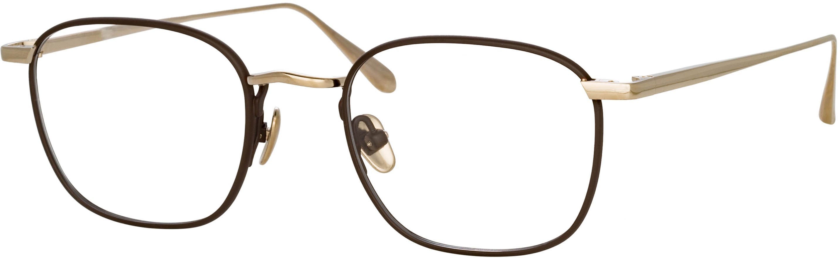 Color_LFL1228C4OPT - Hendrik Oval Optical Frame in Light Gold and Brown