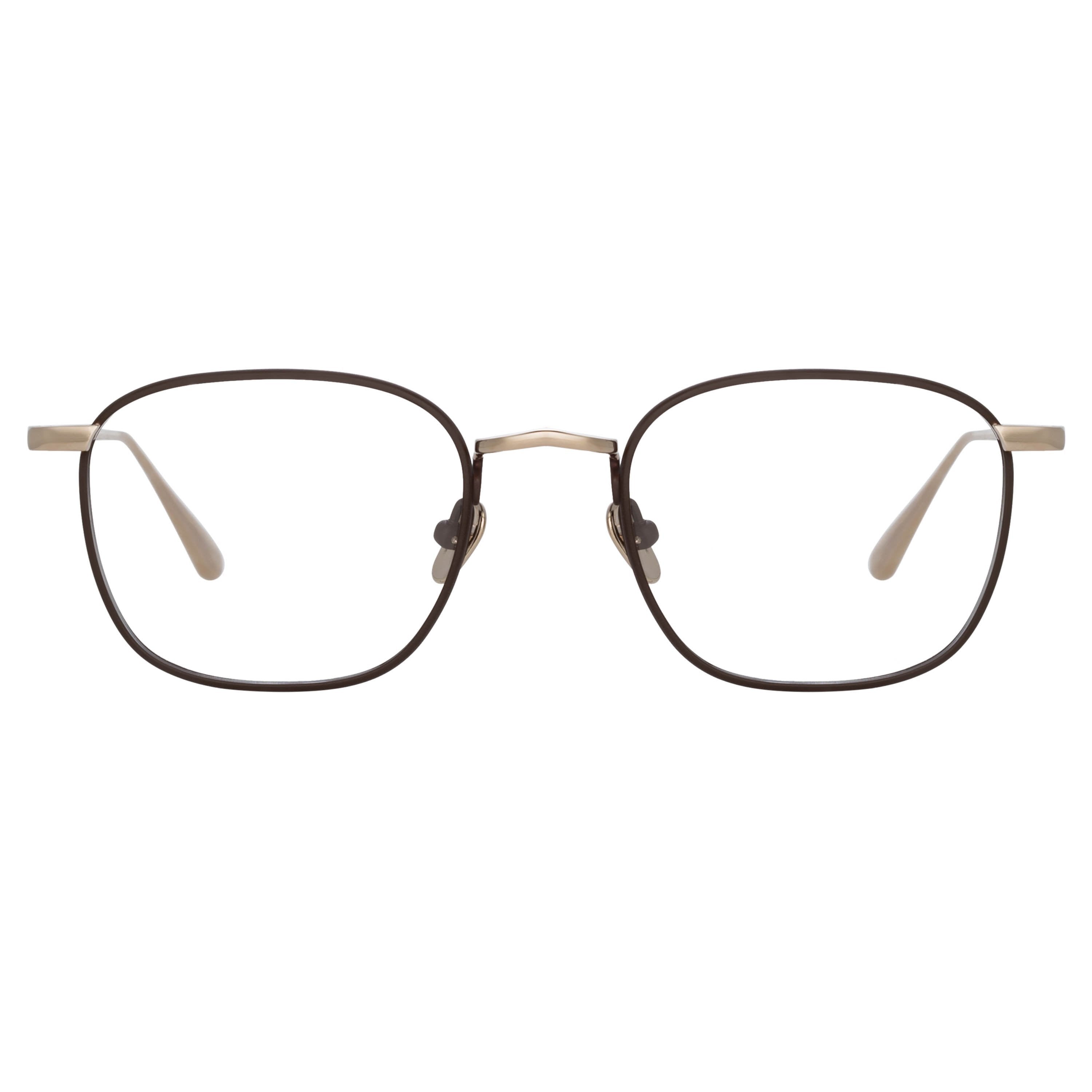 Color_LFL1228C4OPT - Hendrik Oval Optical Frame in Light Gold and Brown