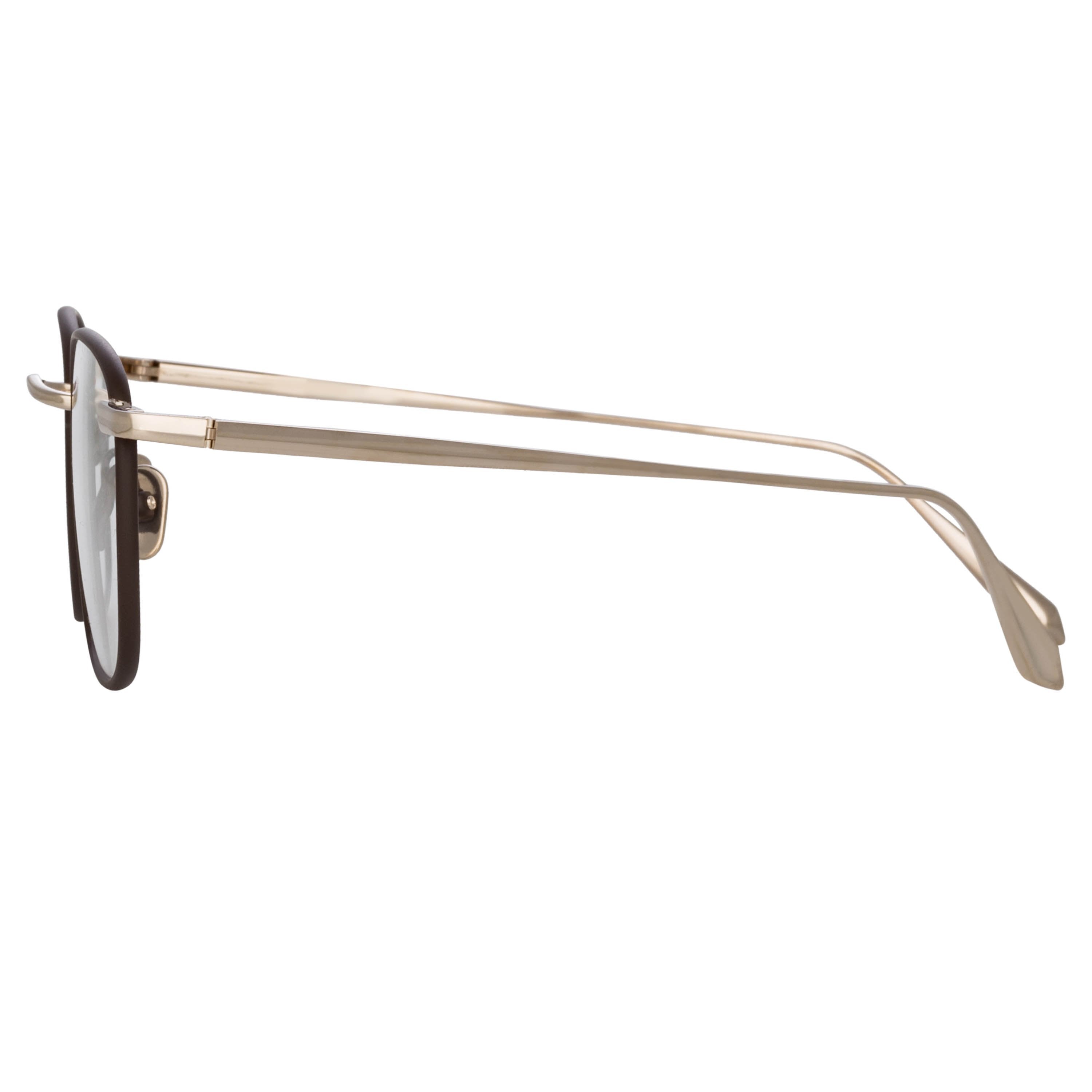 Color_LFL1228C4OPT - Hendrik Oval Optical Frame in Light Gold and Brown