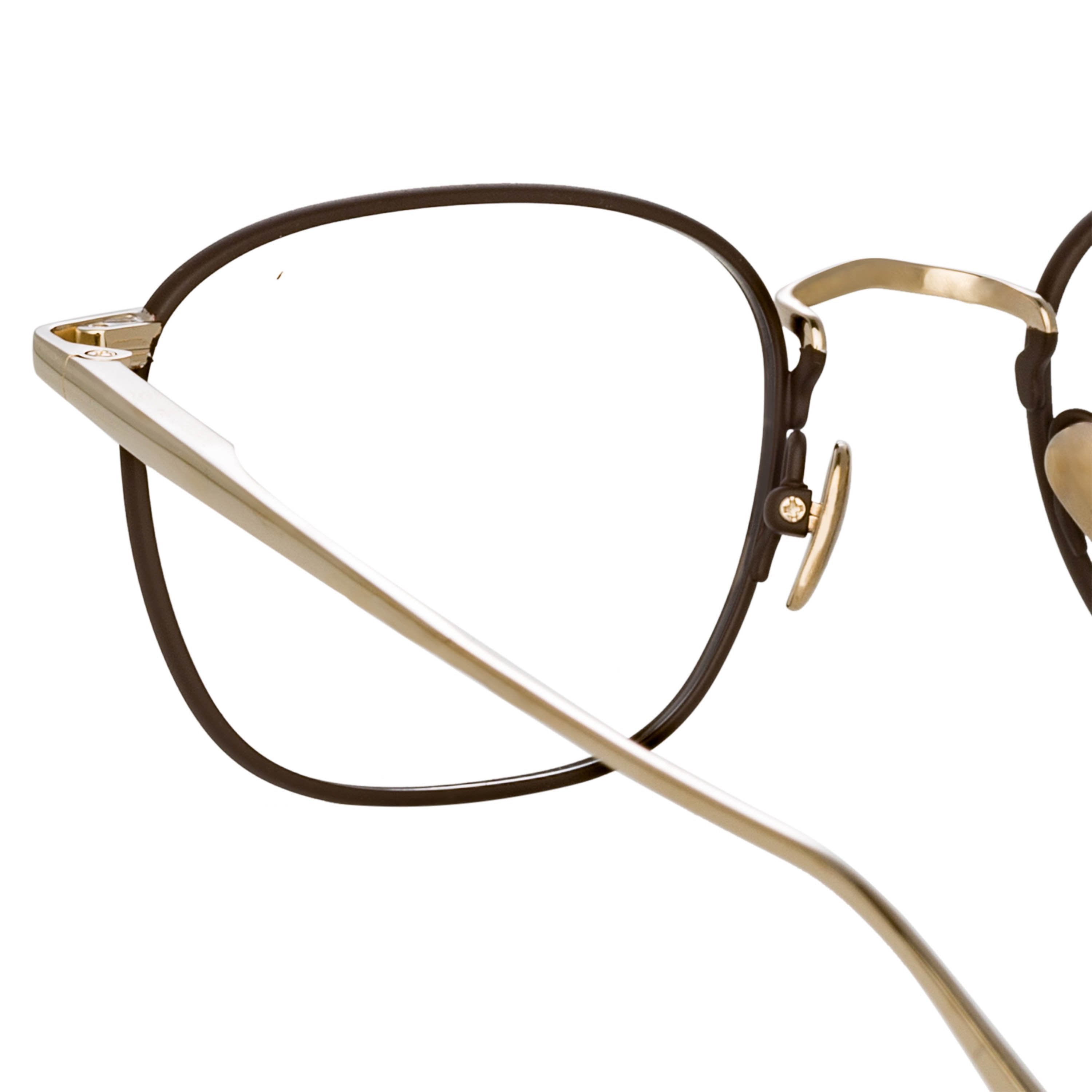 Color_LFL1228C4OPT - Hendrik Oval Optical Frame in Light Gold and Brown