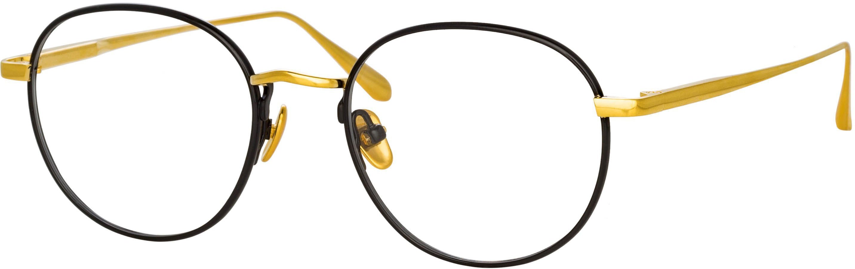 Color_LFL1230C1OPT - Anton Oval Optical Frame in Yellow Gold and Black