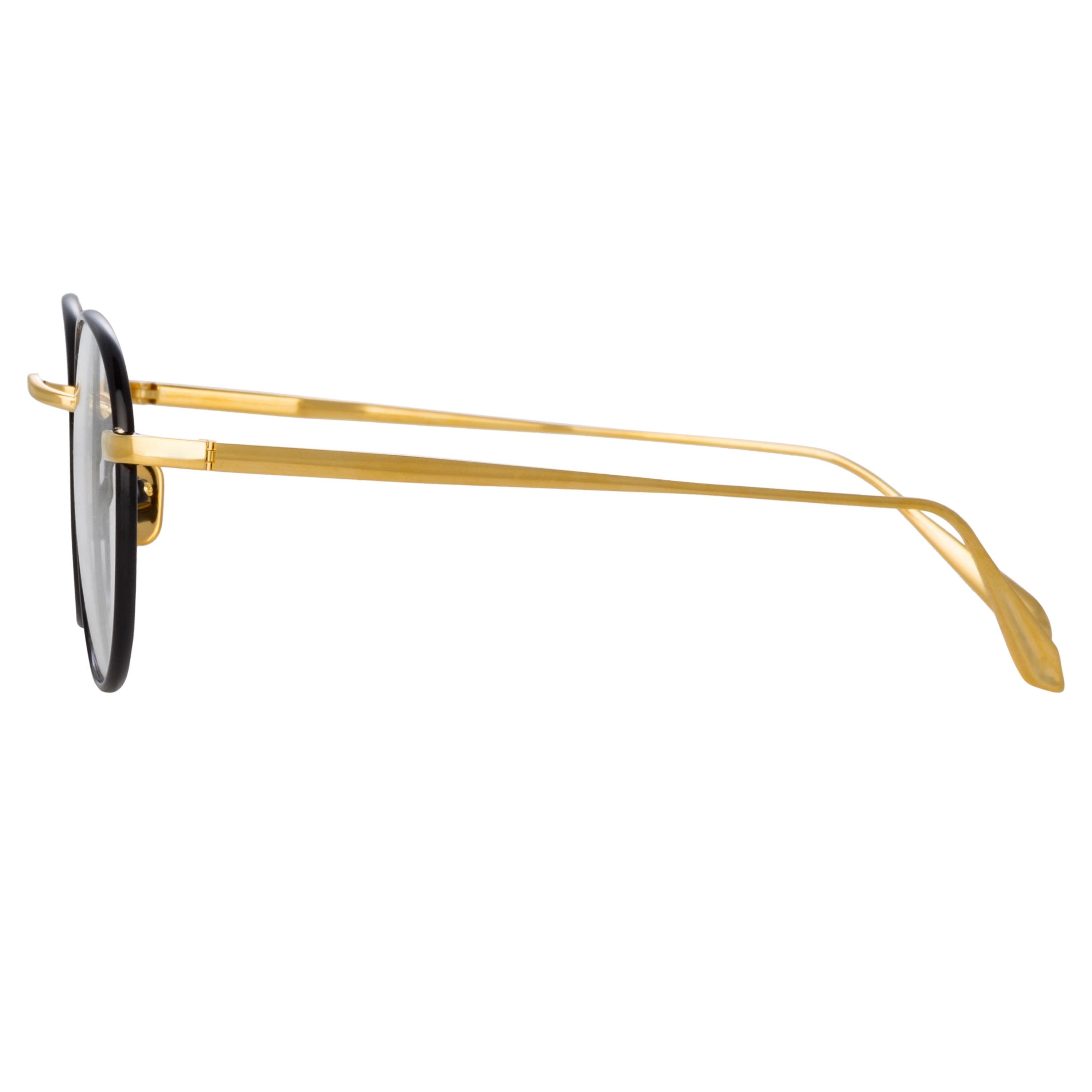 Color_LFL1230C1OPT - Anton Oval Optical Frame in Yellow Gold and Black