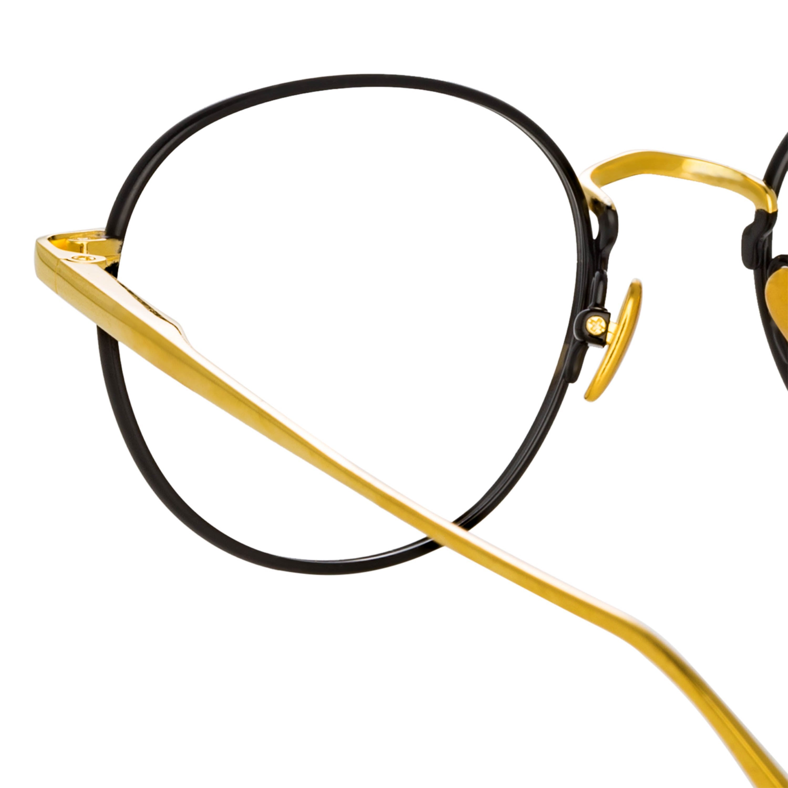 Color_LFL1230C1OPT - Anton Oval Optical Frame in Yellow Gold and Black