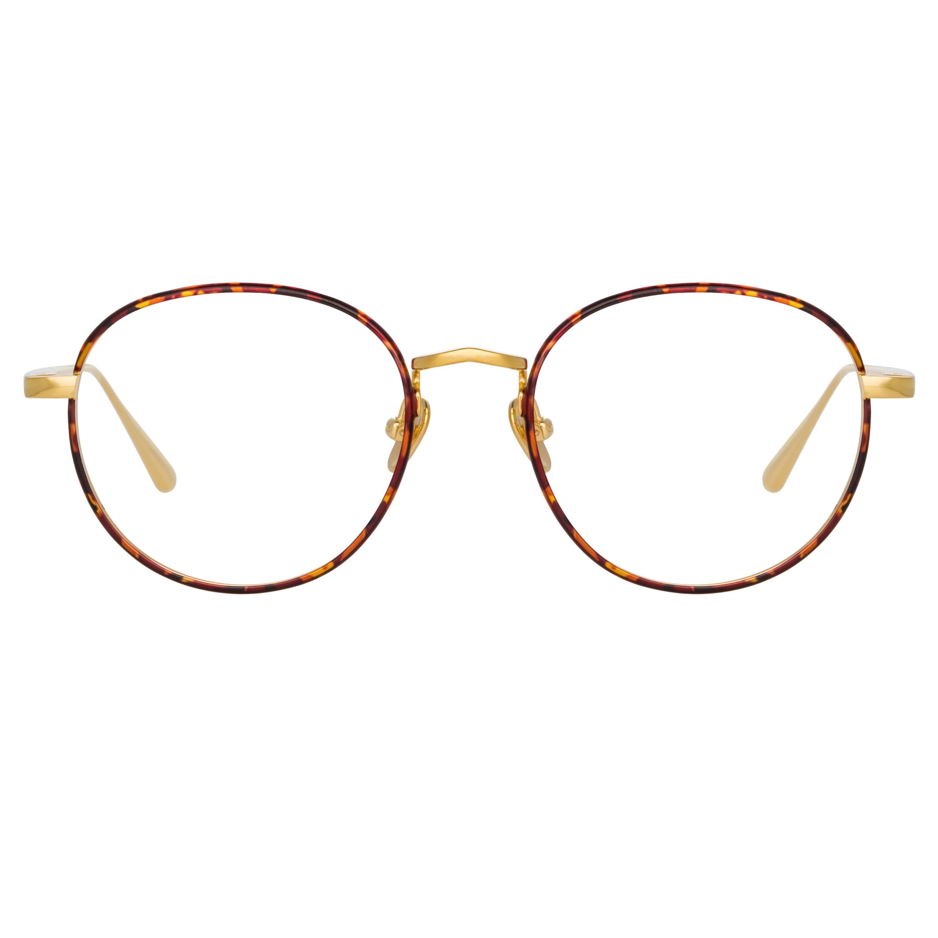 Color_LFL1230C3OPT - Anton Oval Optical Frame in Yellow Gold and Tortoiseshell