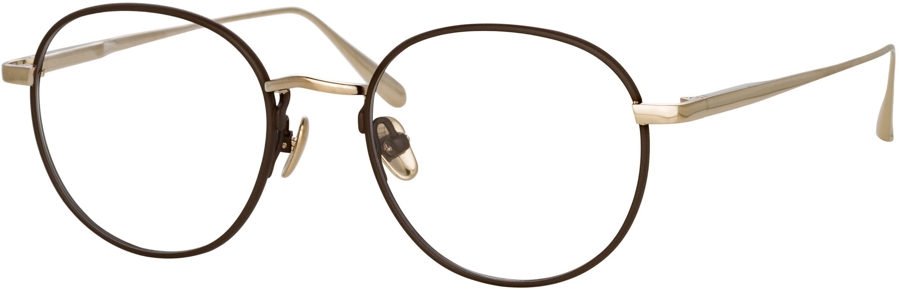 Color_LFL1230C4OPT - Anton Oval Optical Frame in Light Gold and Brown