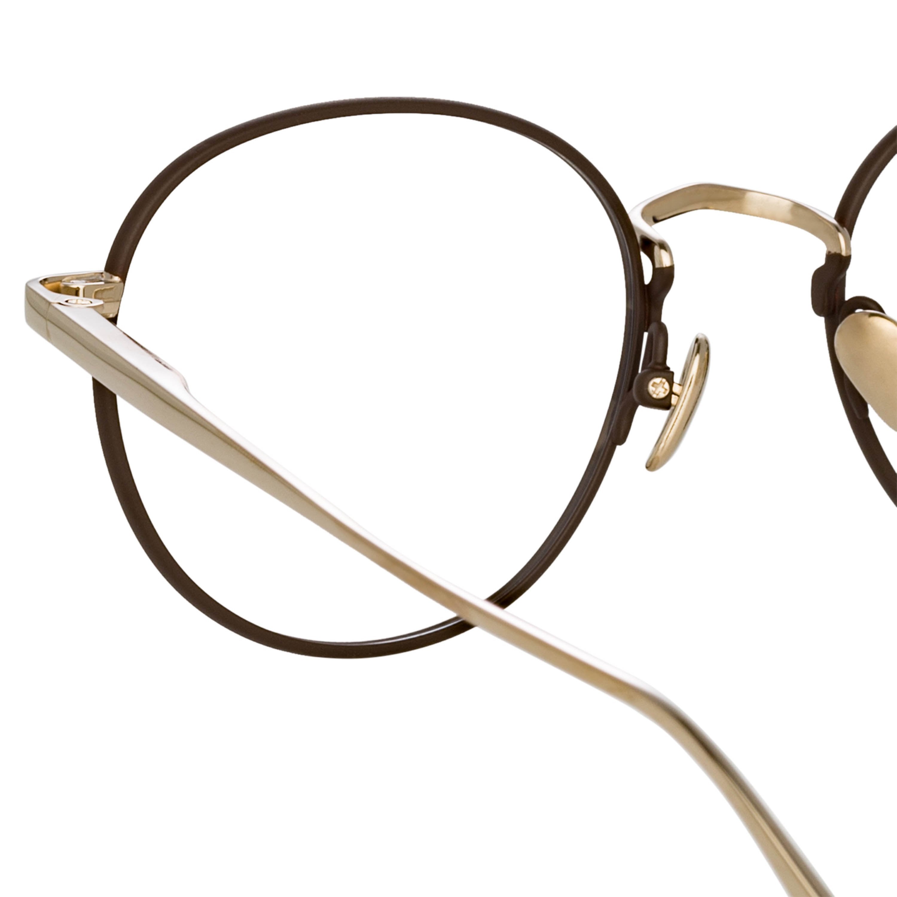 Color_LFL1230C4OPT - Anton Oval Optical Frame in Light Gold and Brown