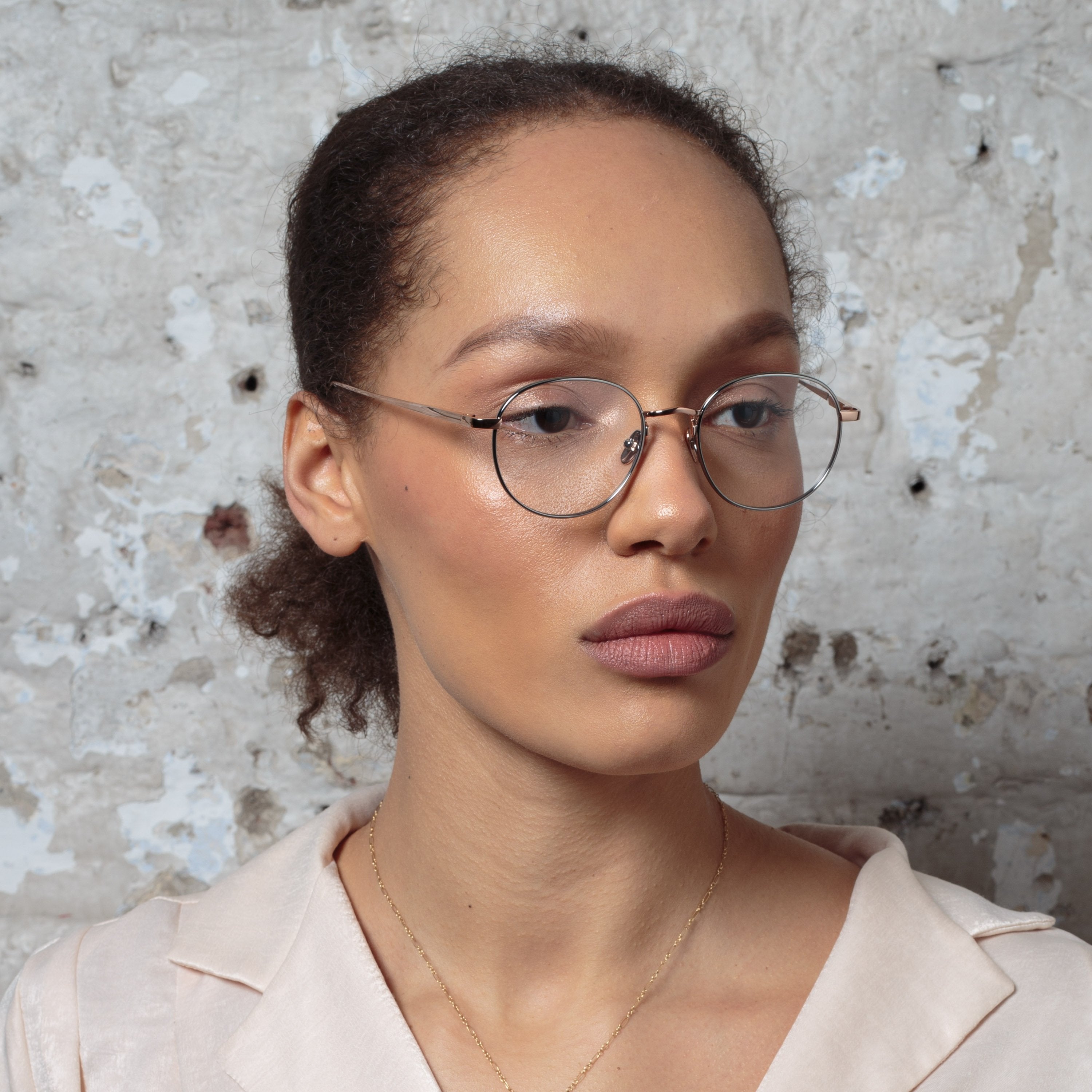 Color_LFL1230C4OPT - Anton Oval Optical Frame in Light Gold and Brown