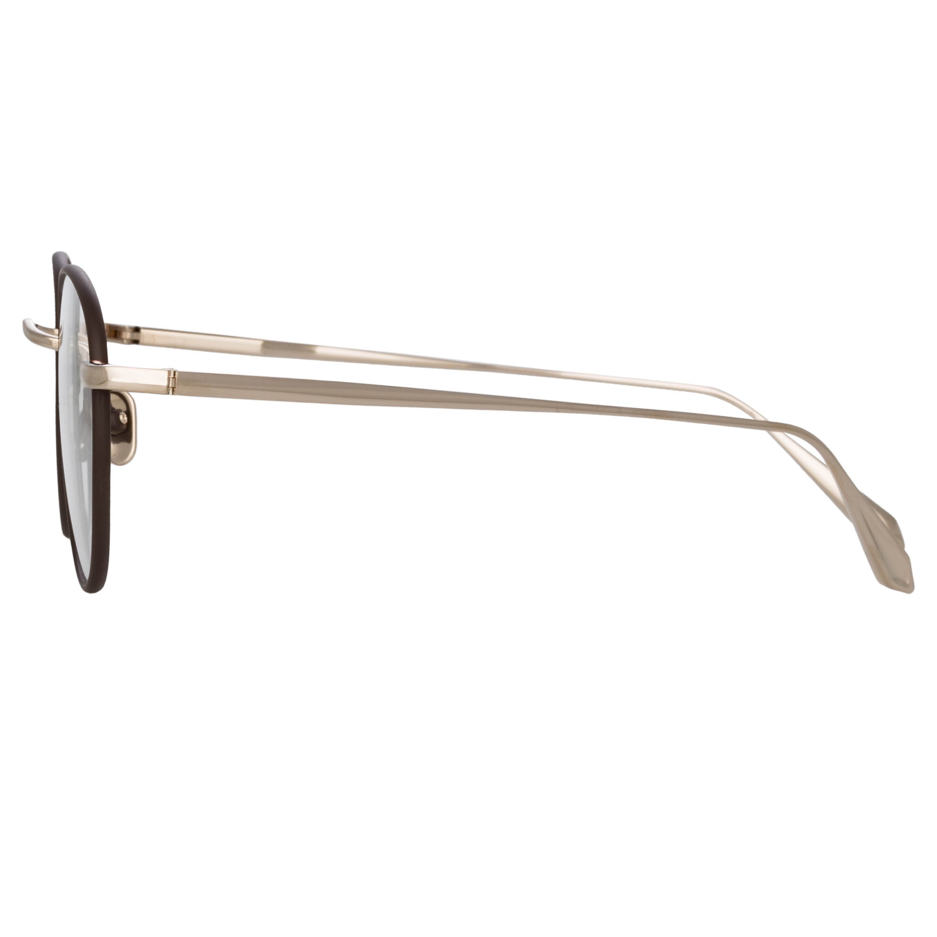 Color_LFL1233C4OPT - Jules Oval Optical Frame in Light Gold and Brown