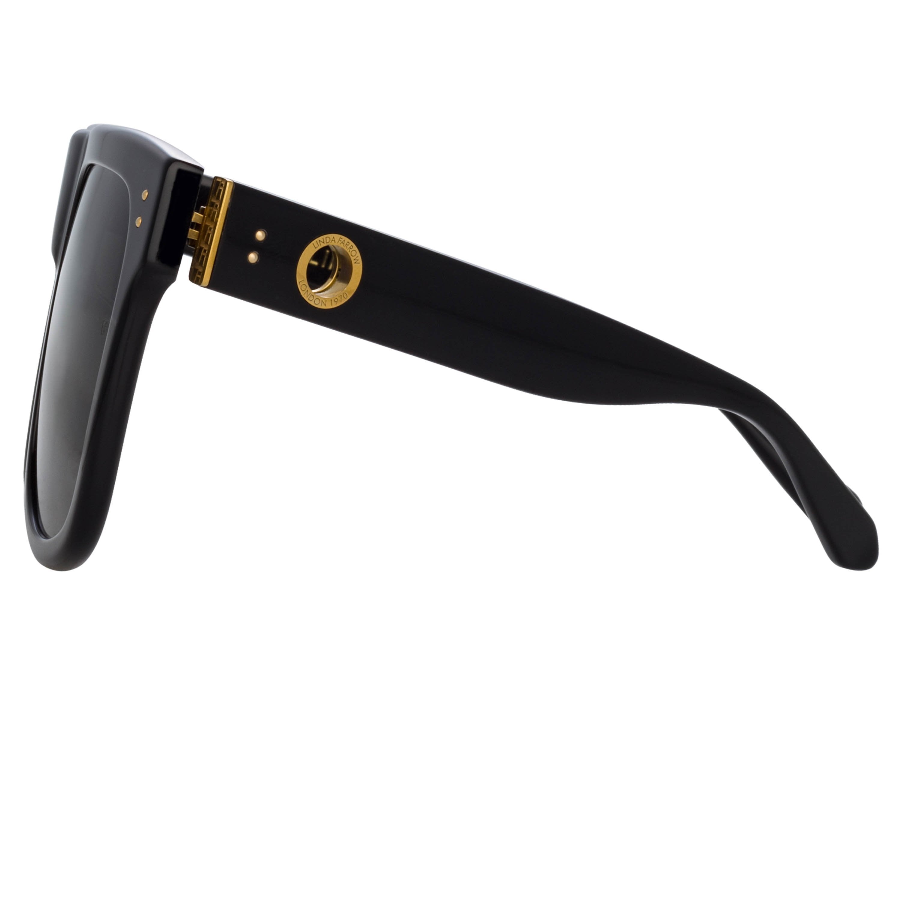 Color_LFL1250C1SUN - Carolina Flat Top Sunglasses in Black