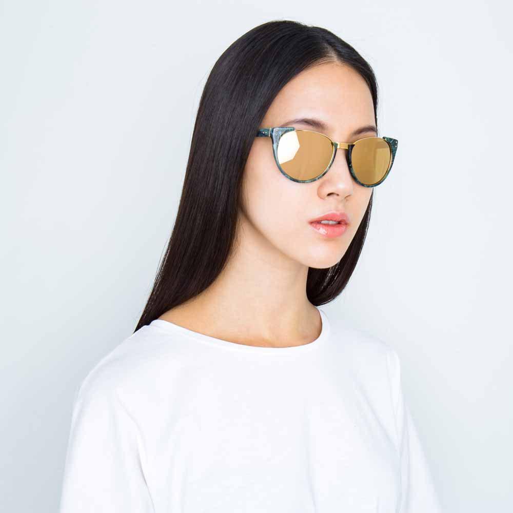 Color_LFL136C40SUN - Linda Farrow 136 C40 Cat Eye Sunglasses