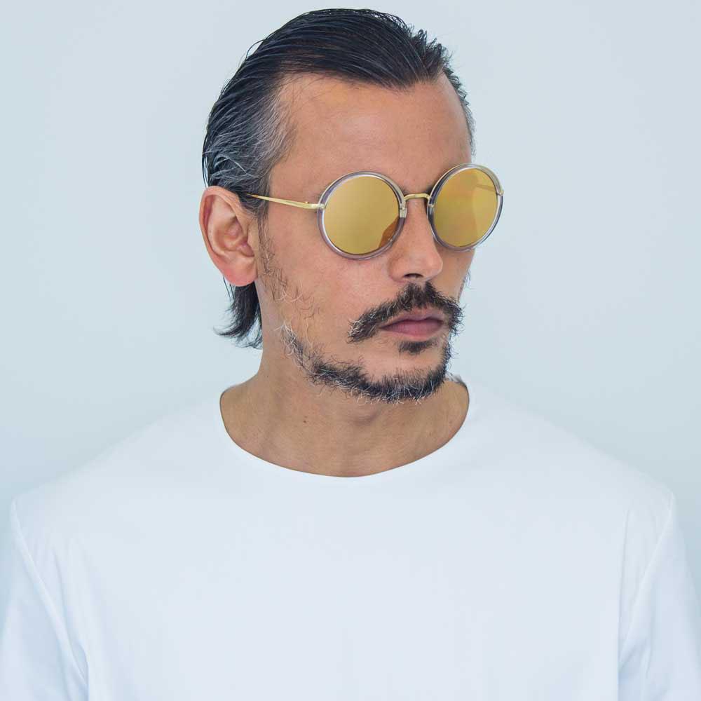 Color_LFL239C30SUN - Linda Farrow Tracy C30 Round Sunglasses