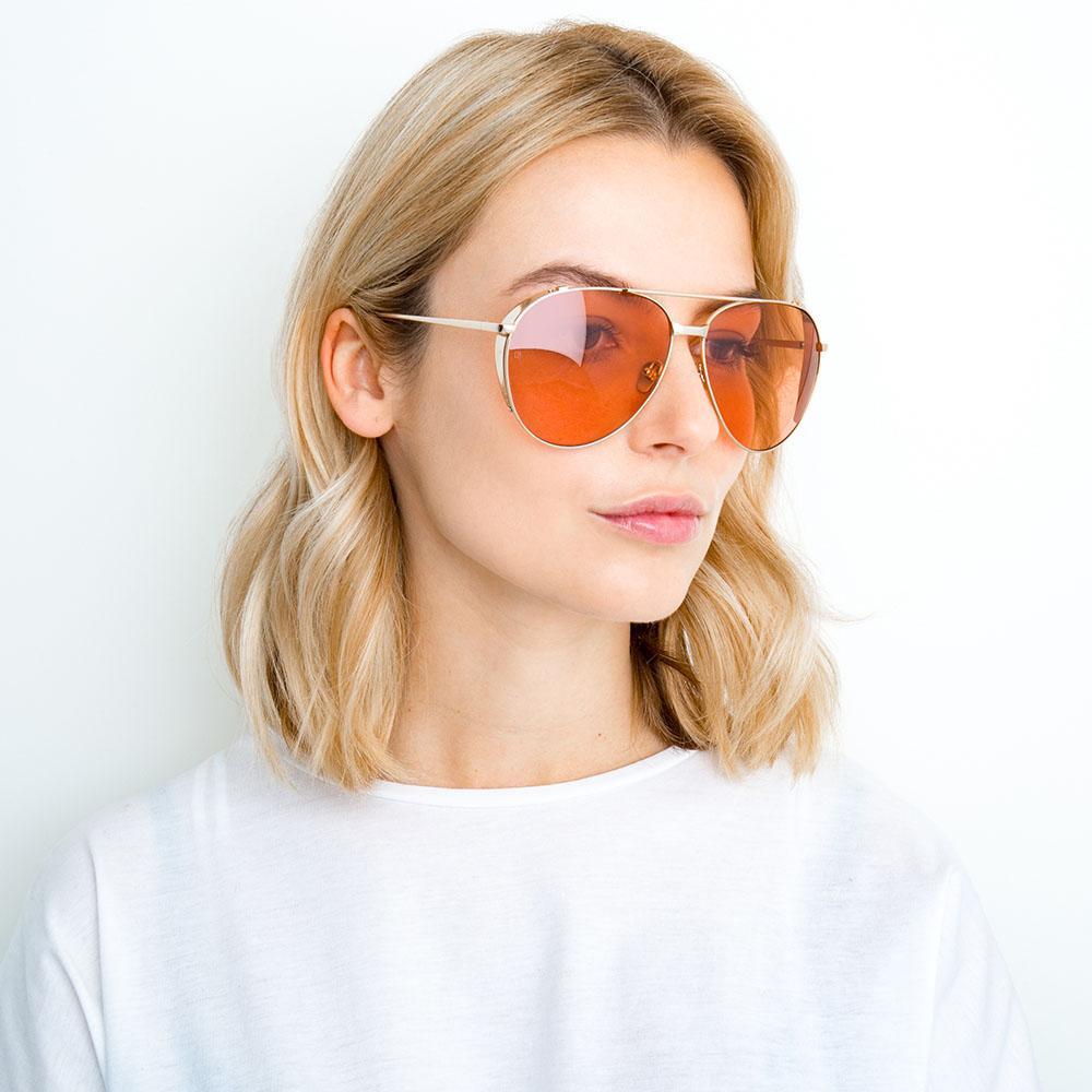 Color_LFL425C16SUN - Linda Farrow 425 C16 Aviator Sunglasses