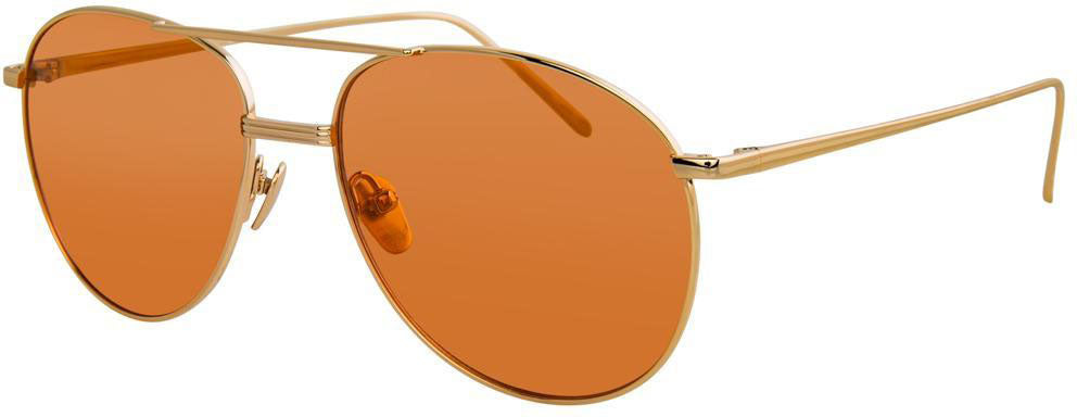 Color_LFL482C8SUN - Linda Farrow 482 C8 Aviator Sunglasses