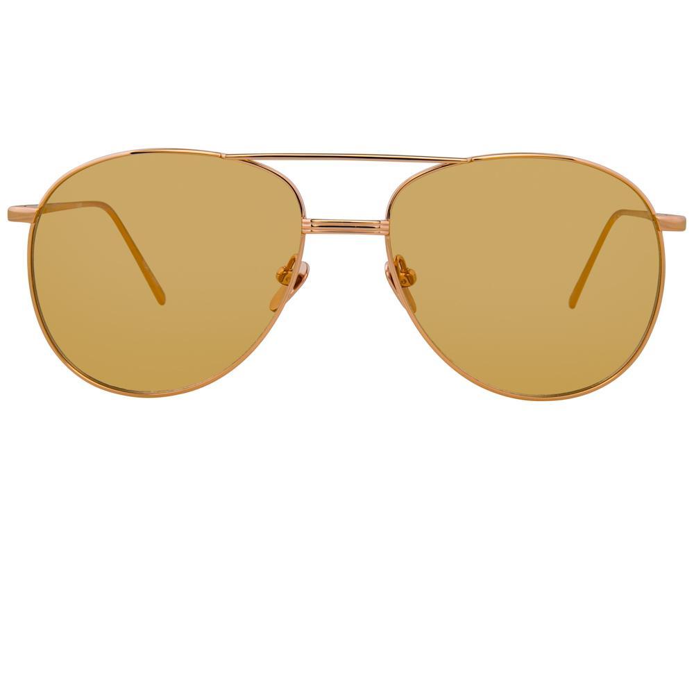 Color_LFL482C9SUN - Linda Farrow 482 C9 Aviator Sunglasses