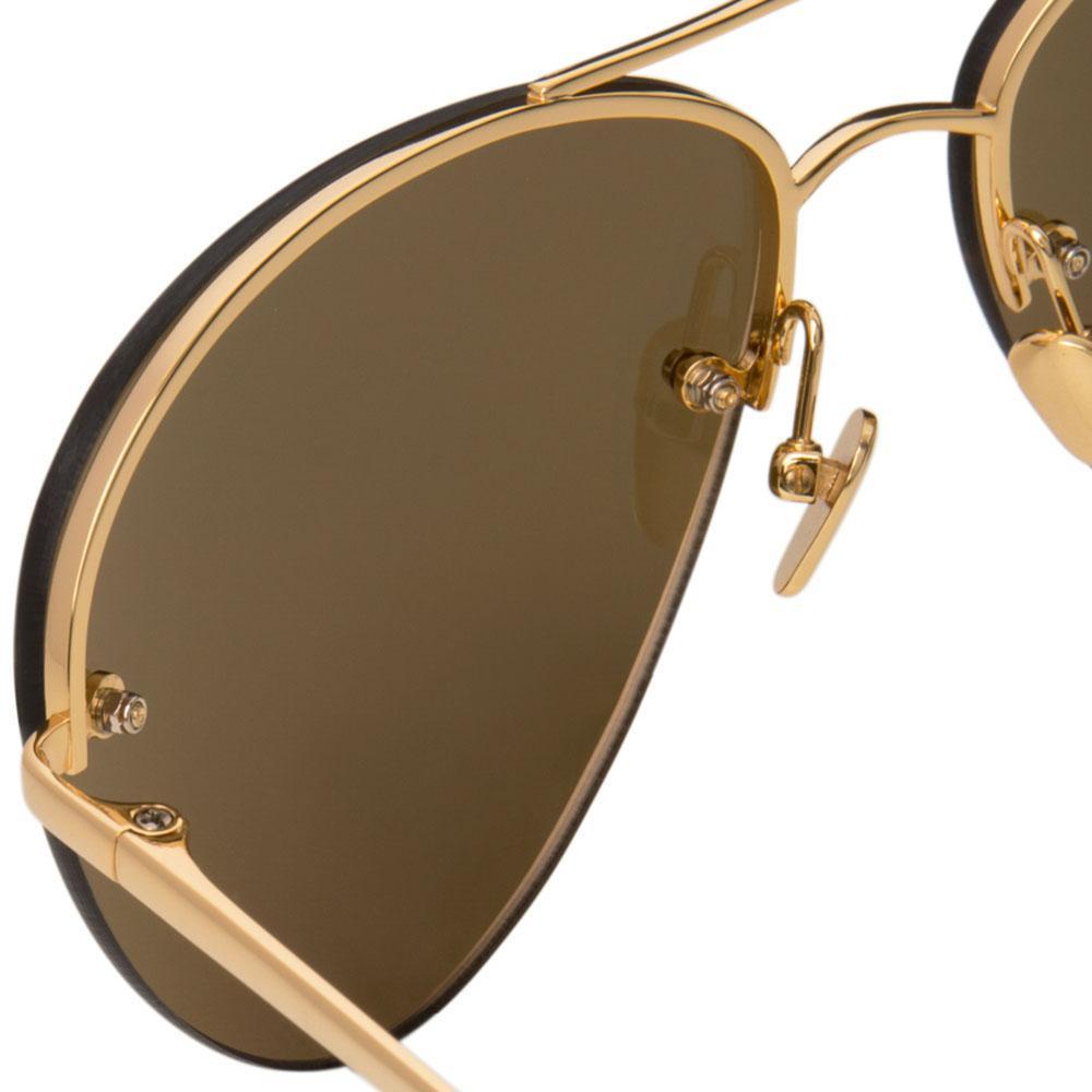 Color_LFL498C1SUN - Linda Farrow 498 C1 Aviator Sunglasses