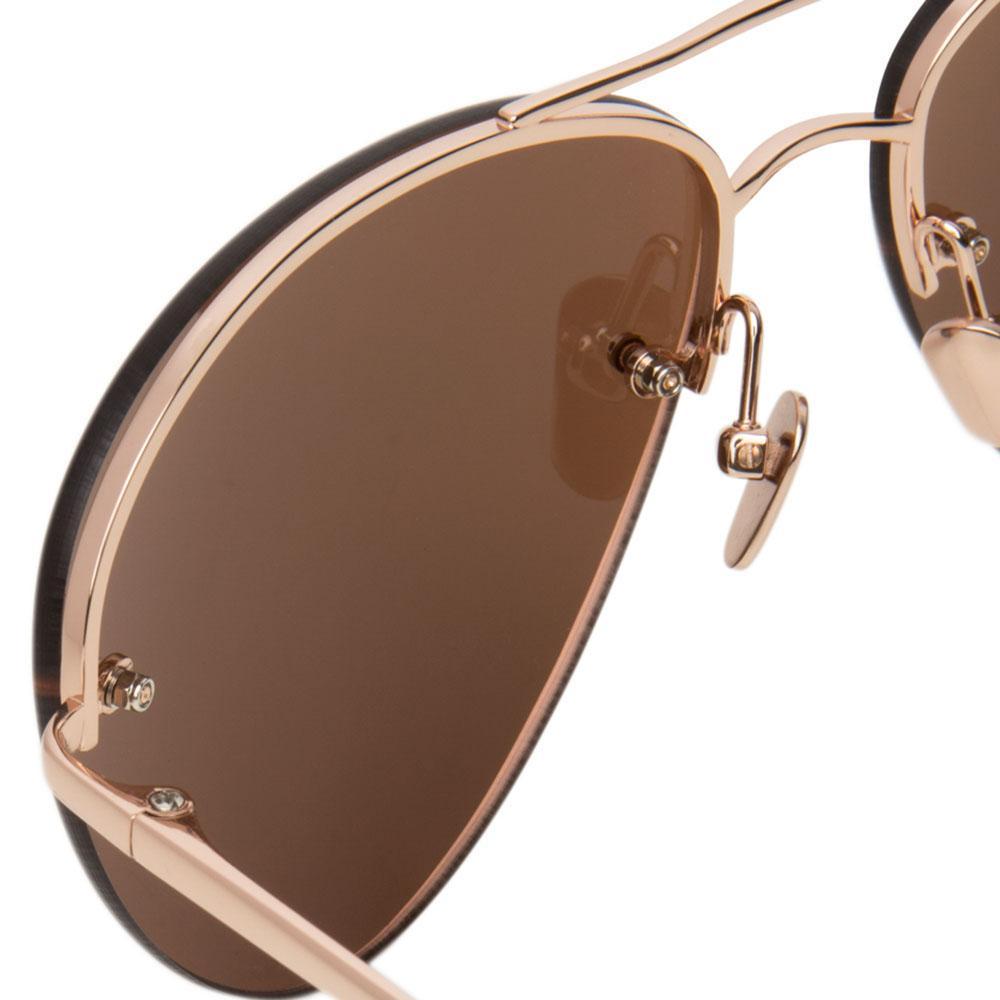 Color_LFL498C3SUN - Linda Farrow 498 C3 Aviator Sunglasses