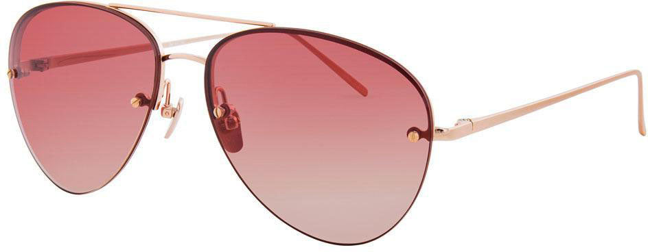 Color_LFL498C7SUN - Linda Farrow 498 C7 Aviator Sunglasses