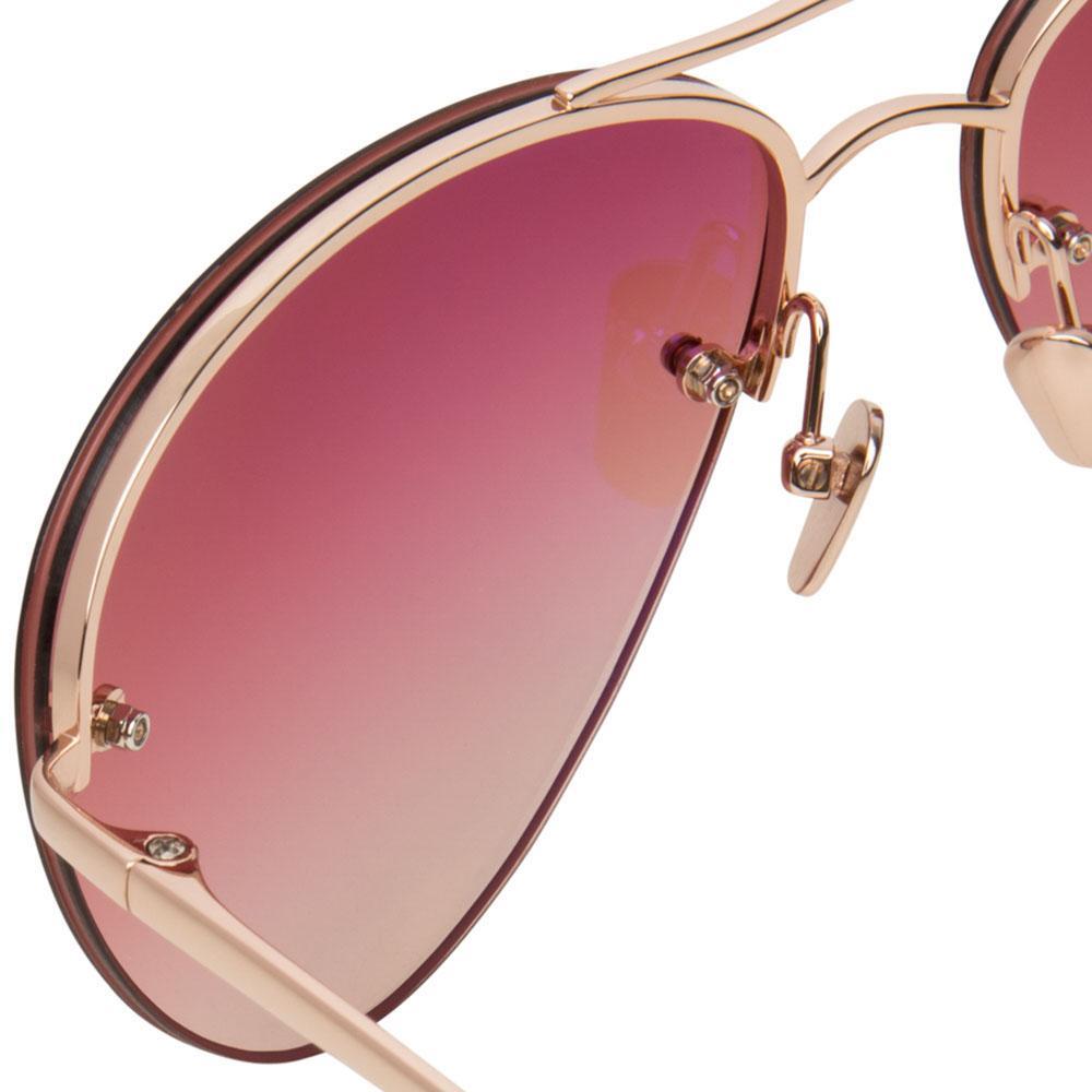 Color_LFL498C7SUN - Linda Farrow 498 C7 Aviator Sunglasses