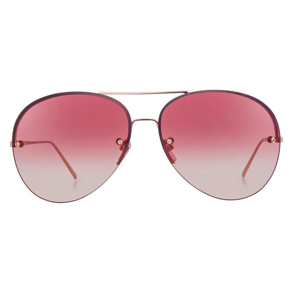 Color_LFL574C7SUN - Linda Farrow 574 C7 Aviator Sunglasses