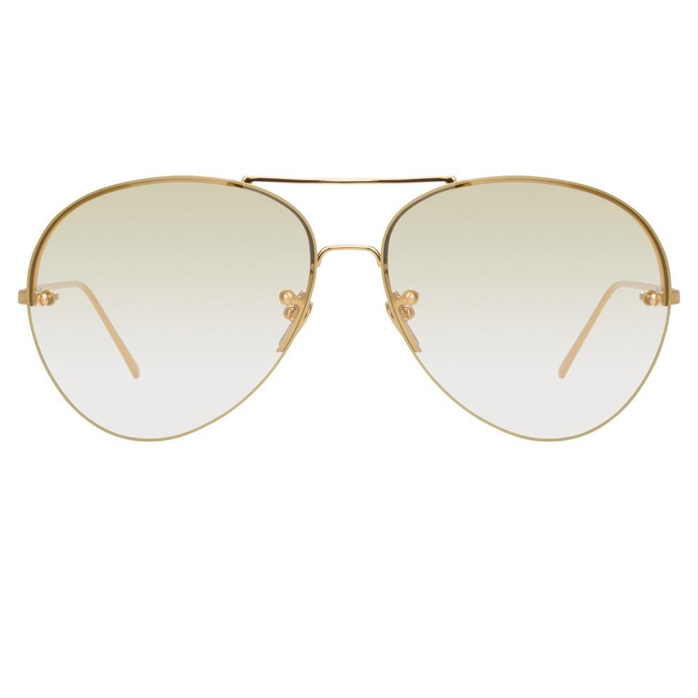 Color_LFL574C9SUN - Linda Farrow 574 C9 Aviator Sunglasses