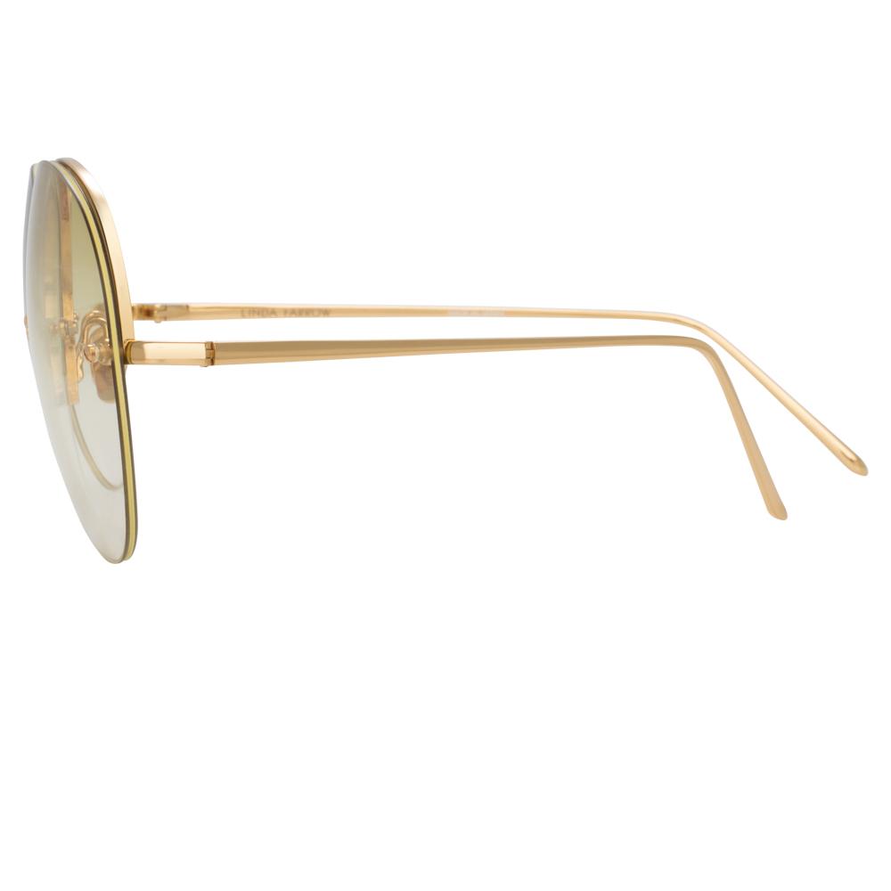 Color_LFL574C9SUN - Linda Farrow 574 C9 Aviator Sunglasses