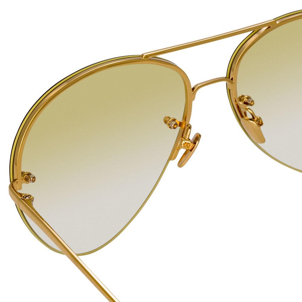 Color_LFL574C9SUN - Linda Farrow 574 C9 Aviator Sunglasses