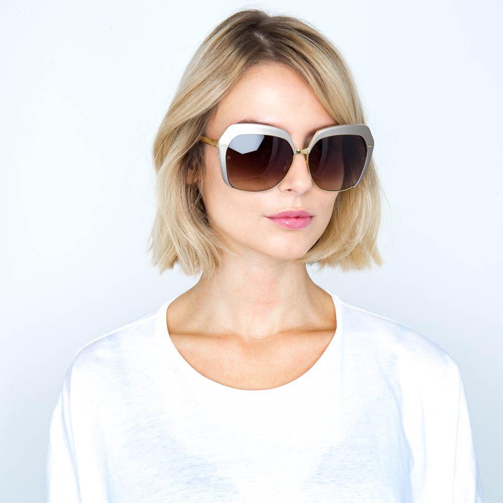 Color_LFL578C5SUN - Linda Farrow 578 C5 Oversized Sunglasses