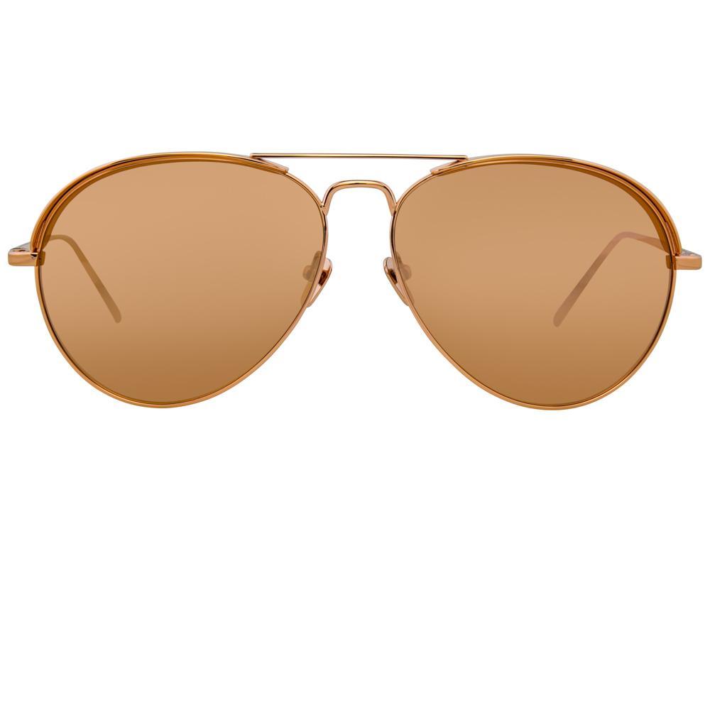 Color_LFL594C3SUN - Linda Farrow 594 C3 Aviator Sunglasses