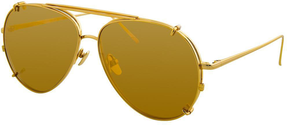 Color_LFL666C1SUN - Linda Farrow 666 C1 Aviator Sunglasses