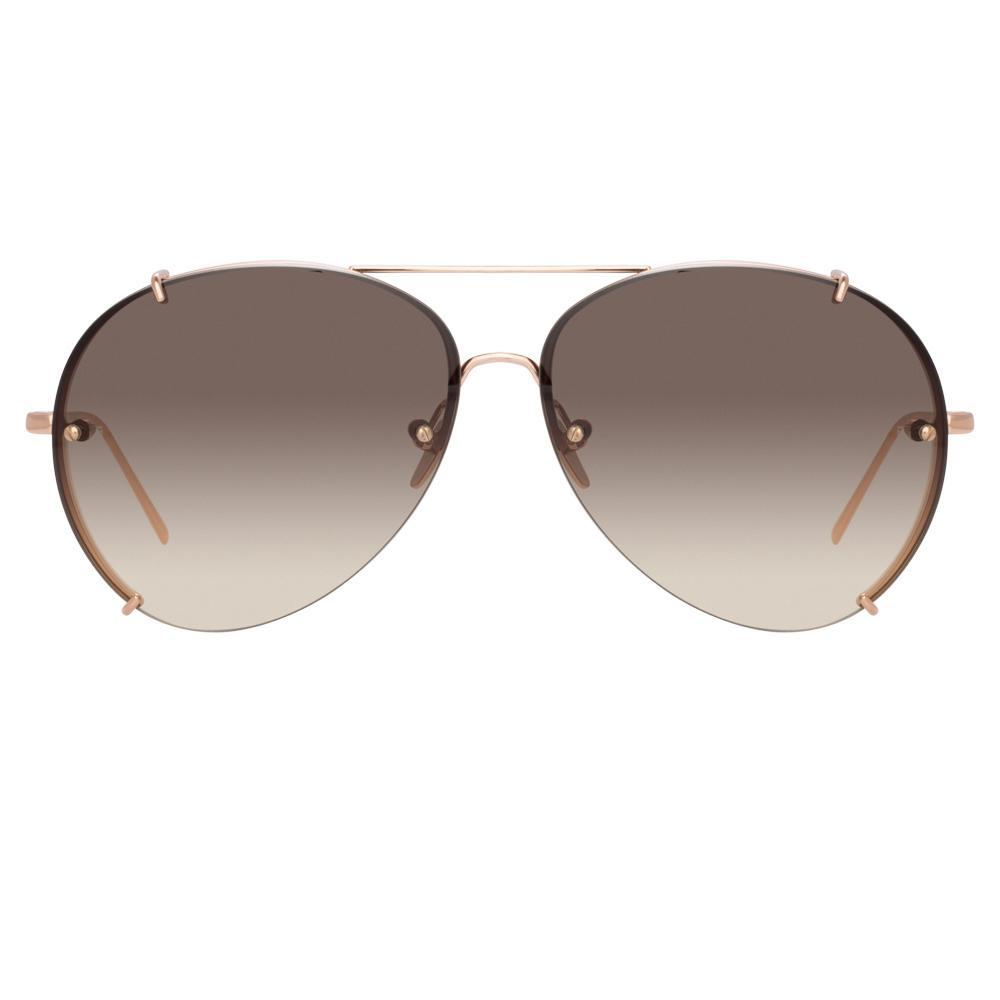 Color_LFL729C7SUN - Linda Farrow Peggy C7 Aviator Sunglasses