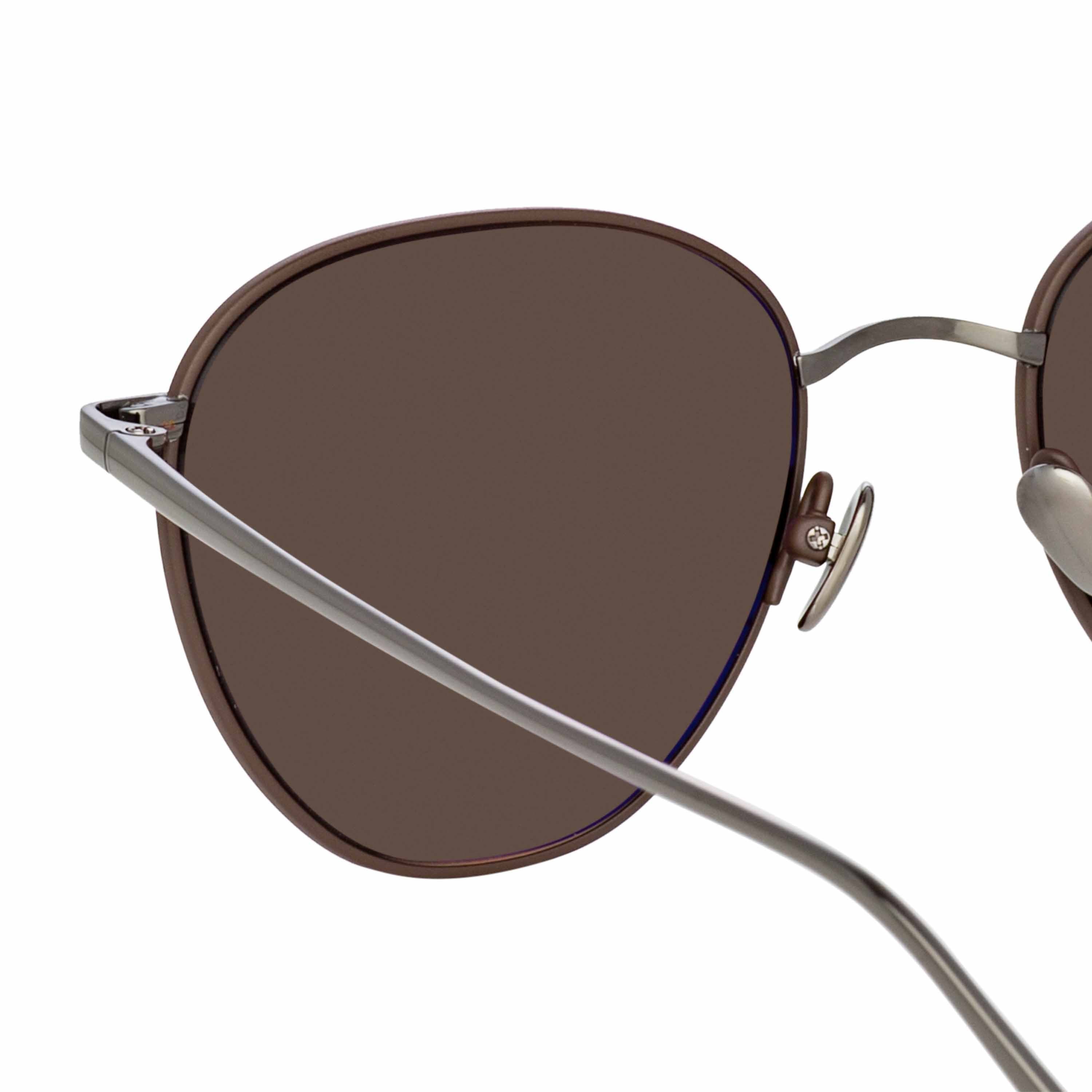 Color_LFL819C27SUN - Raif Square Sunglasses in Nickel and Brown