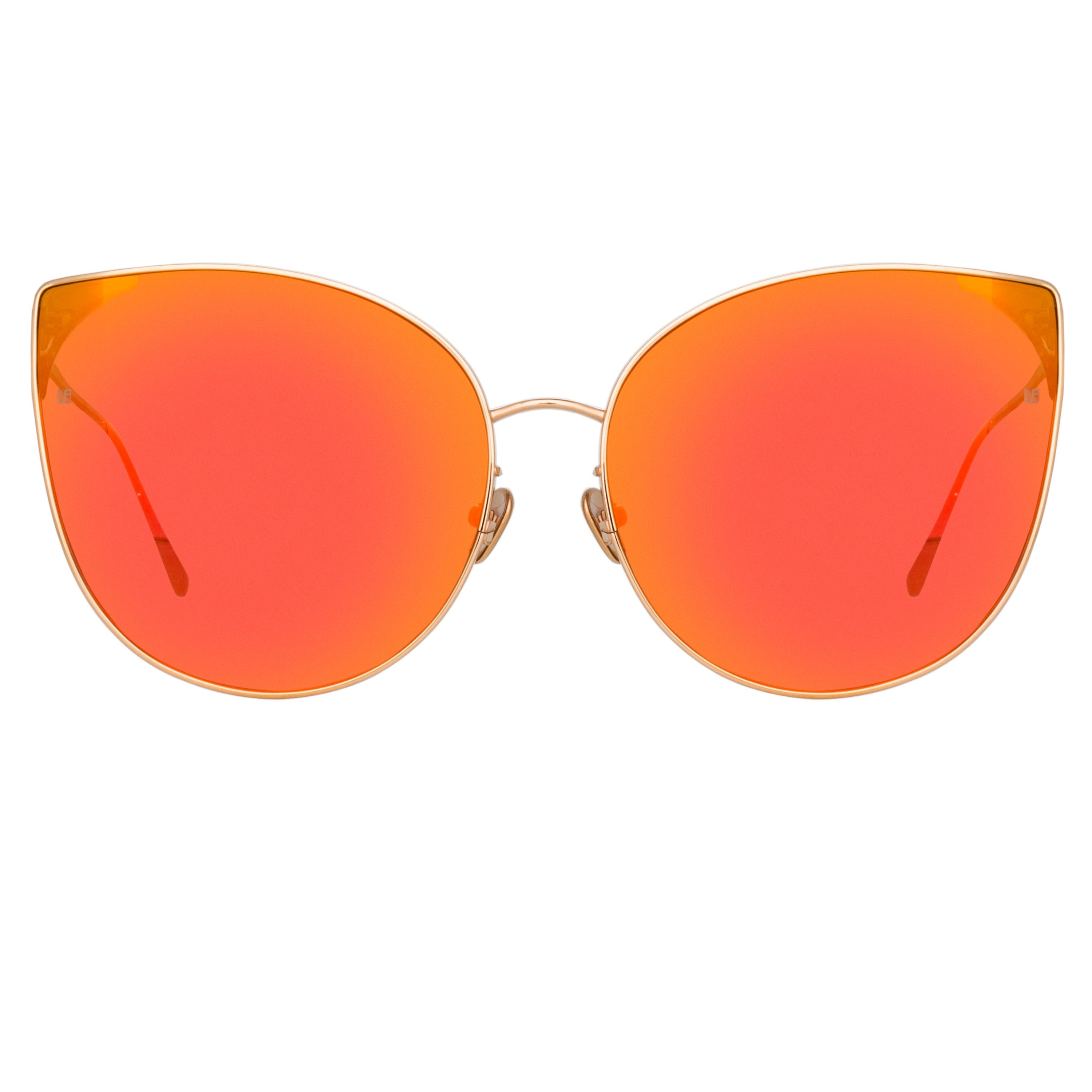 Color_LFL895C13SUN - Flyer Cat Eye Sunglasses in Rose Gold and Red