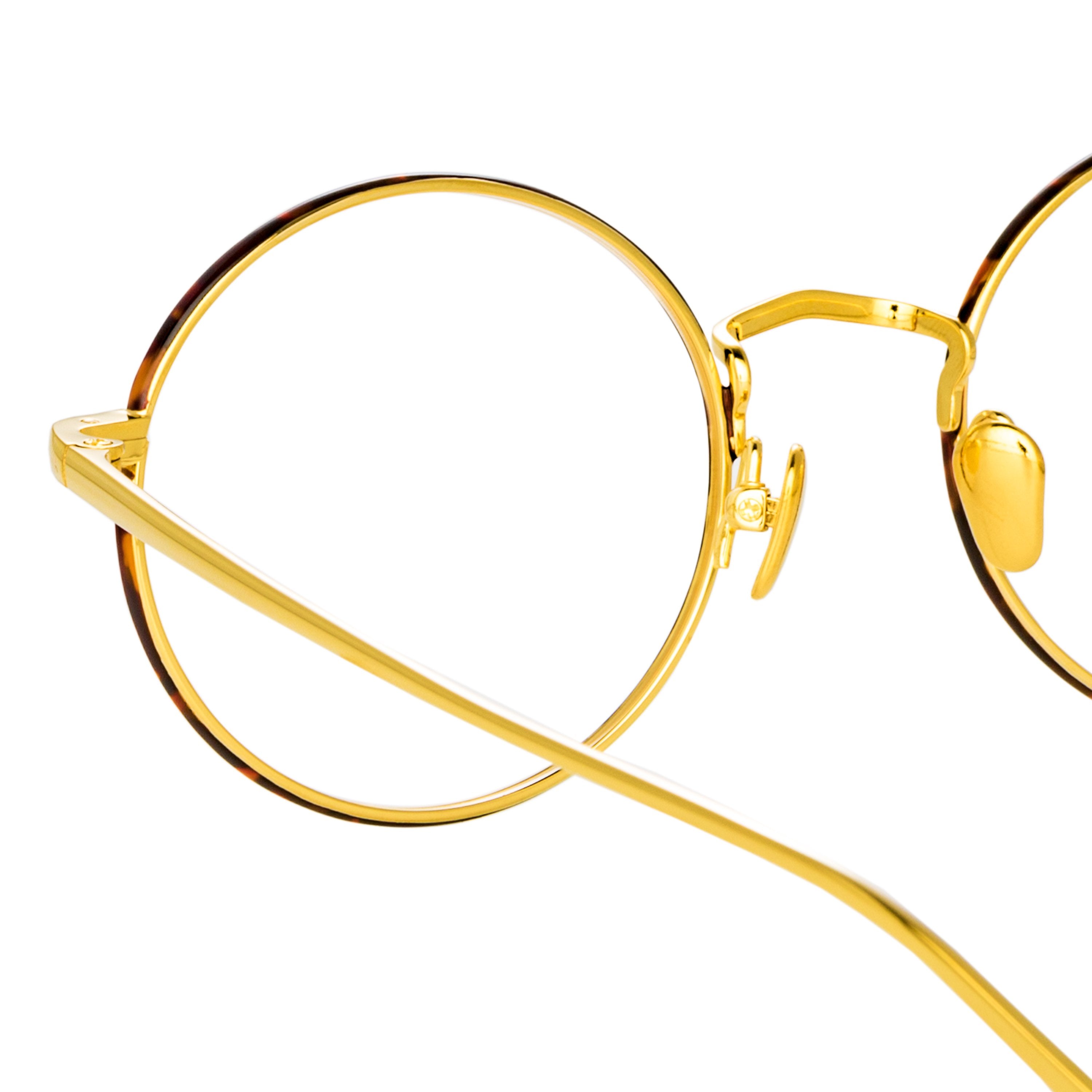 Color_LFL925C5OPT - Adams Oval Optical Frame in Yellow Gold and Tortoiseshell