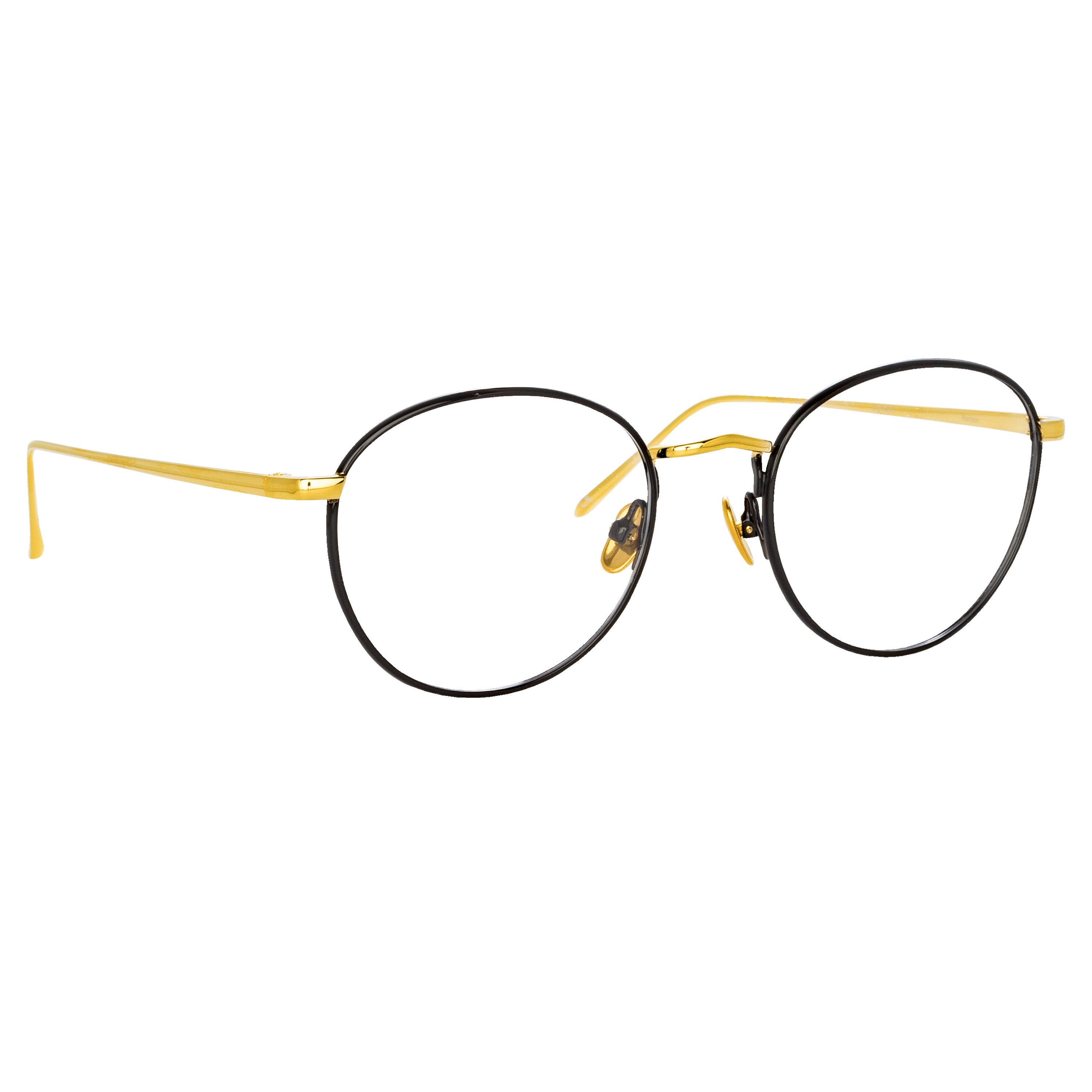 Color_LFL940C1OPT - Harrison Oval Optical Frame in Black and Yellow Gold