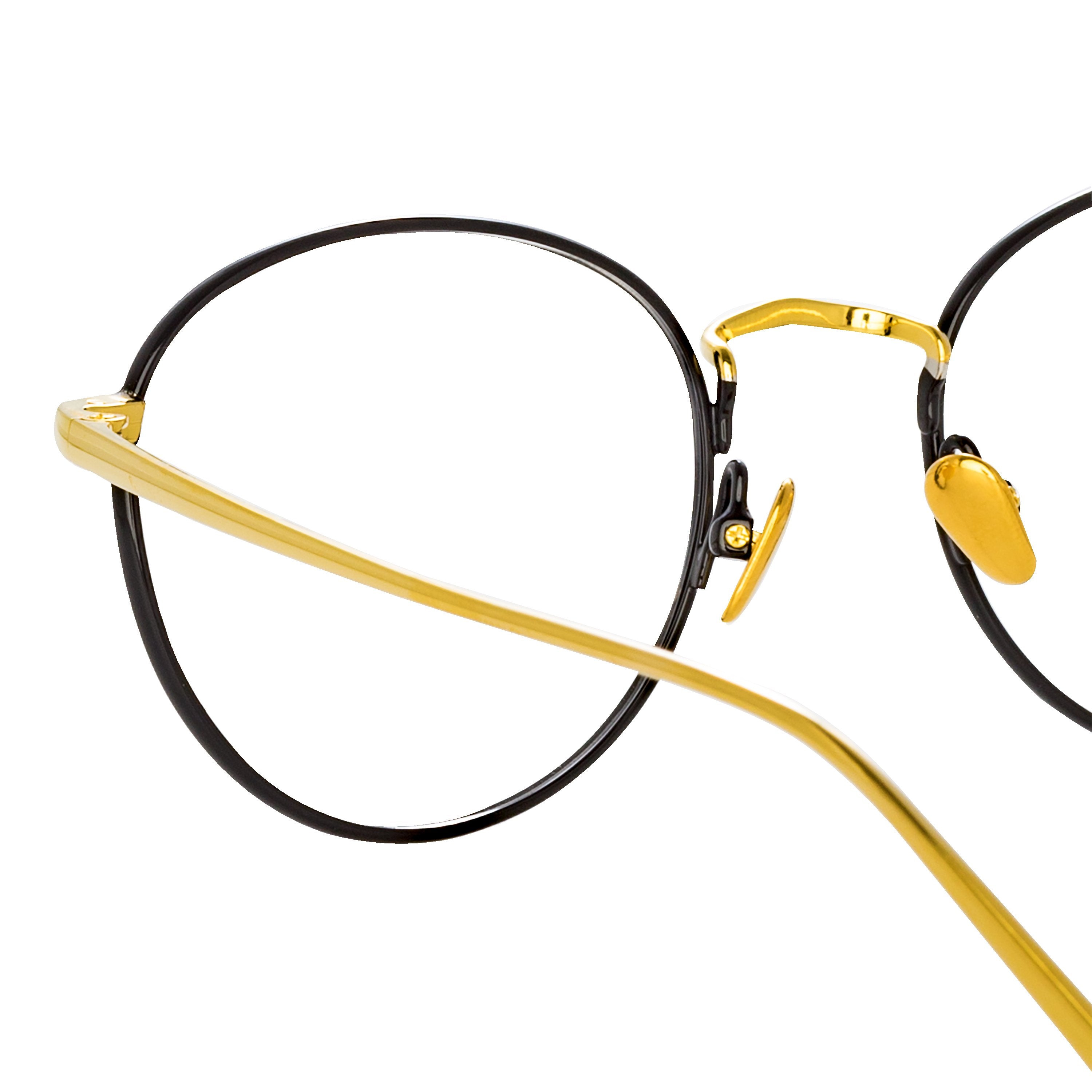 Color_LFL940C1OPT - Harrison Oval Optical Frame in Black and Yellow Gold
