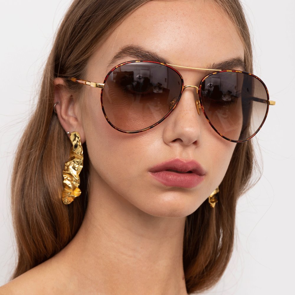 Color_LFL963C2SUN - Linda Farrow Diabolo C2 Aviator Sunglasses