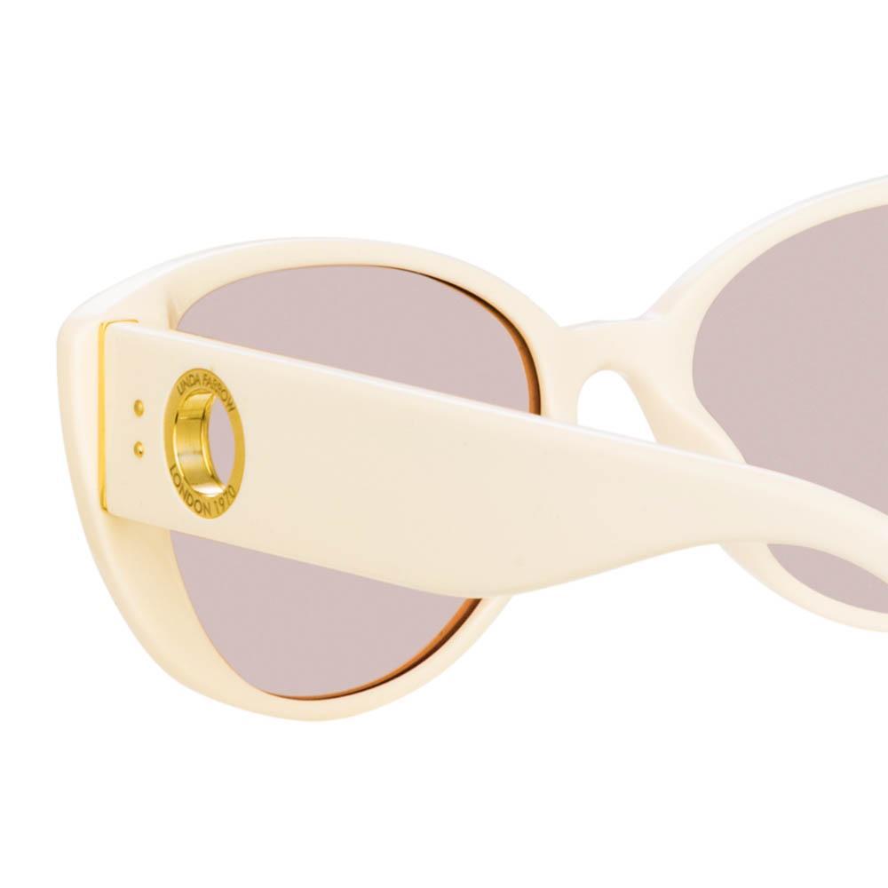 Color_LFL986C4SUN - Sarandon Cat Eye Sunglasses in Cream