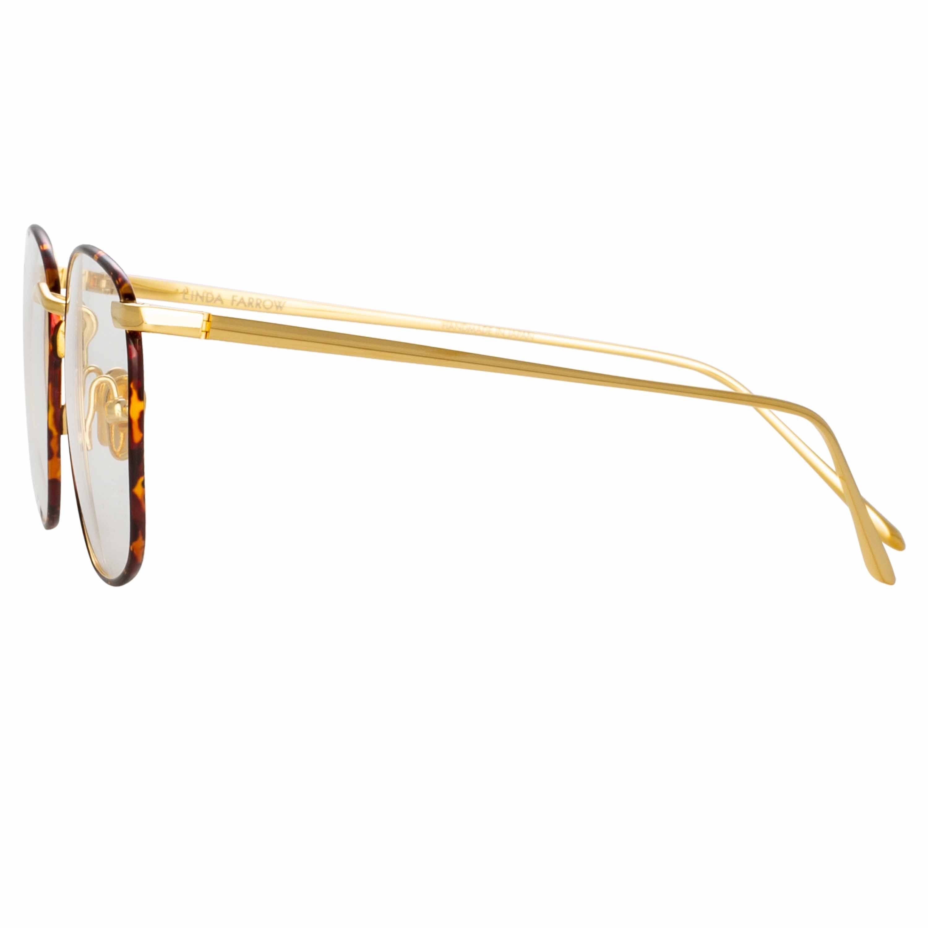 Color_LFLC479C17OPT - Simon Square Optical Frame in Yellow Gold and Tortoiseshell