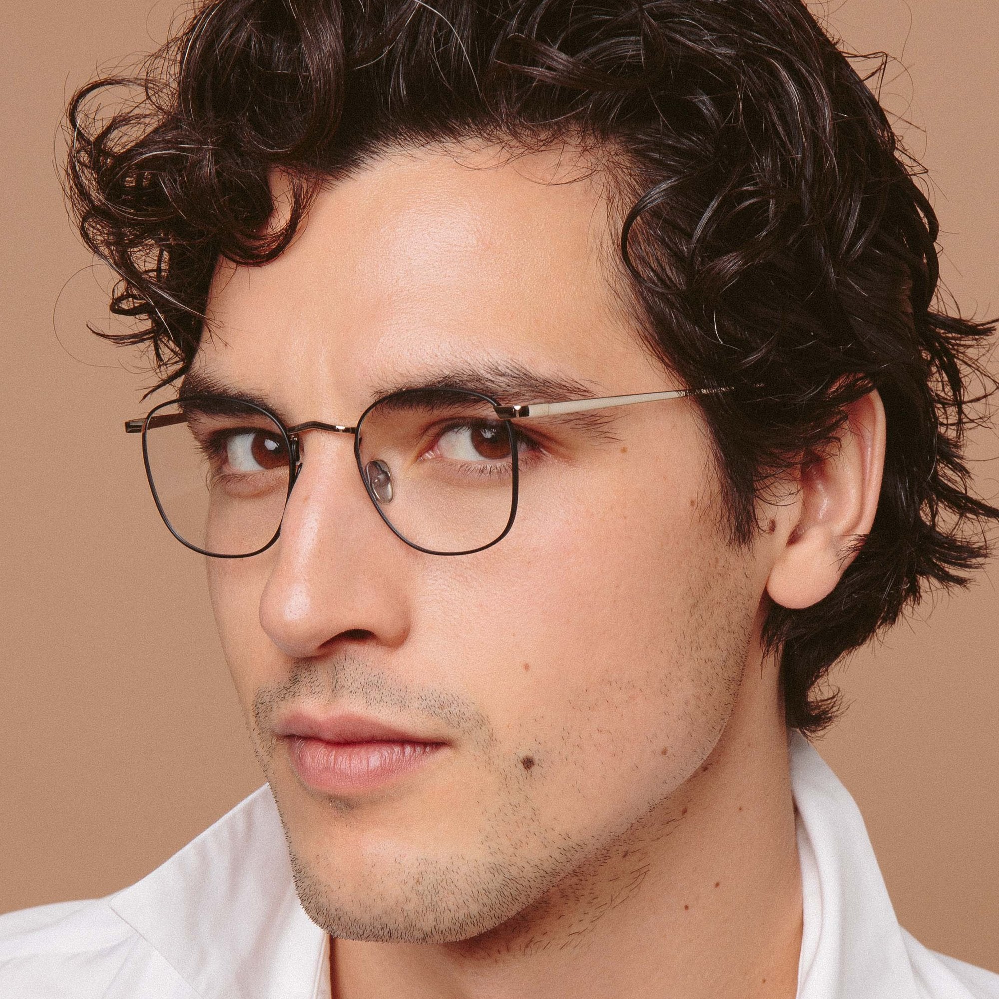 Color_LFLC479C17OPT - Simon Square Optical Frame in Yellow Gold and Tortoiseshell