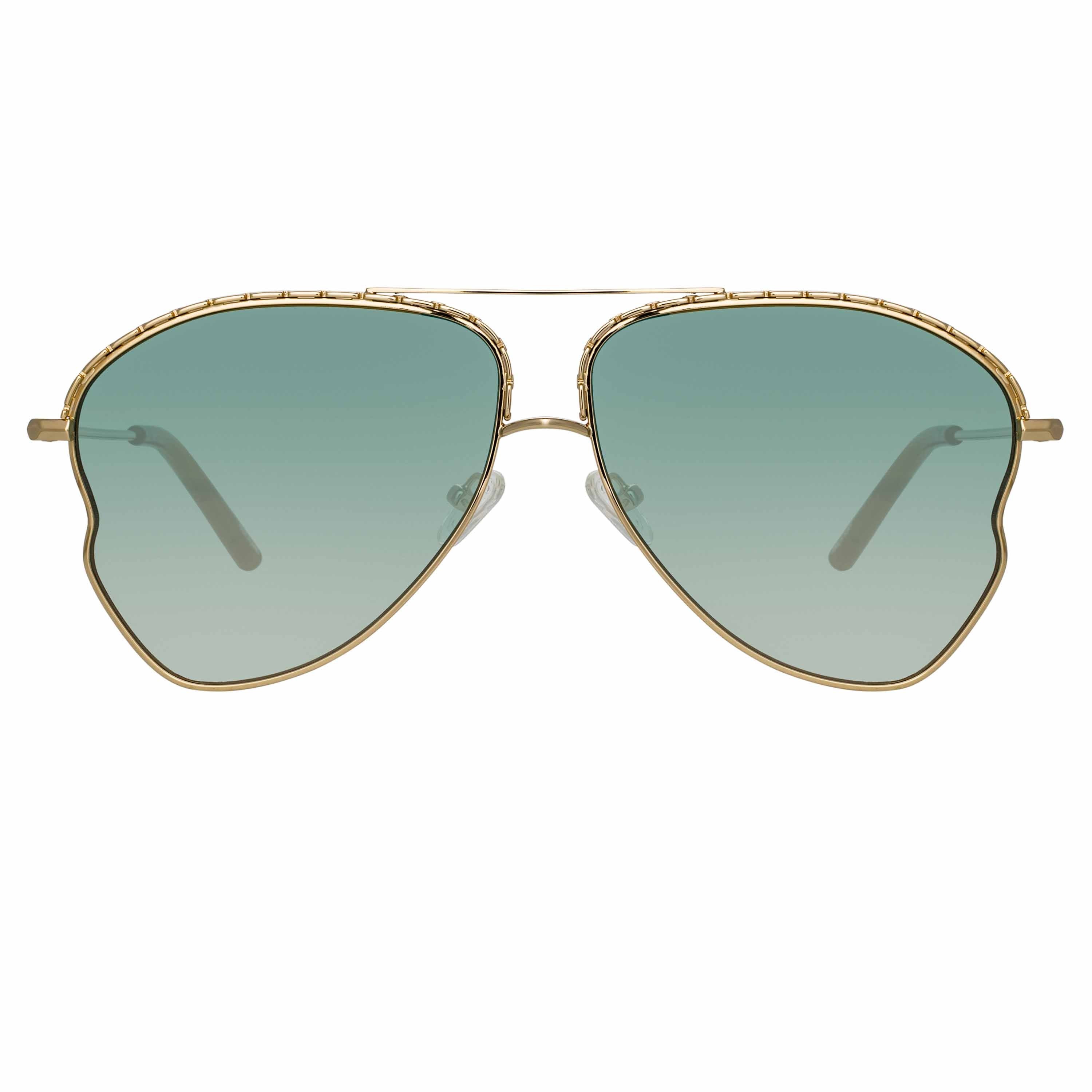 Color_MW272C7SUN - Matthew Williamson Lupin Sunglasses in Light Gold and Green